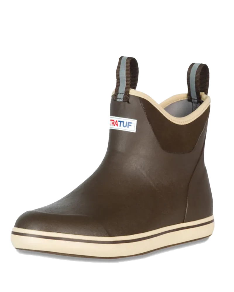 6" Ankle Deck Boots in Chocolate Tan