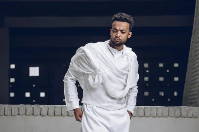 A Complete Traditional Ethiopian Outfit for Men with Shoes