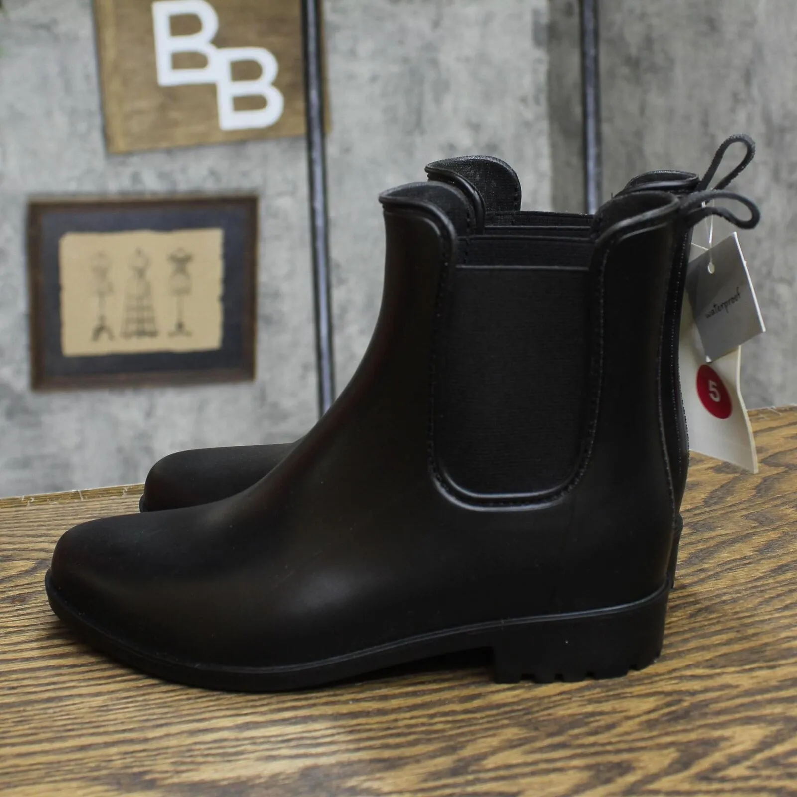 A New Day Womens Chelsea Rain Boots 81885620 Black 5M