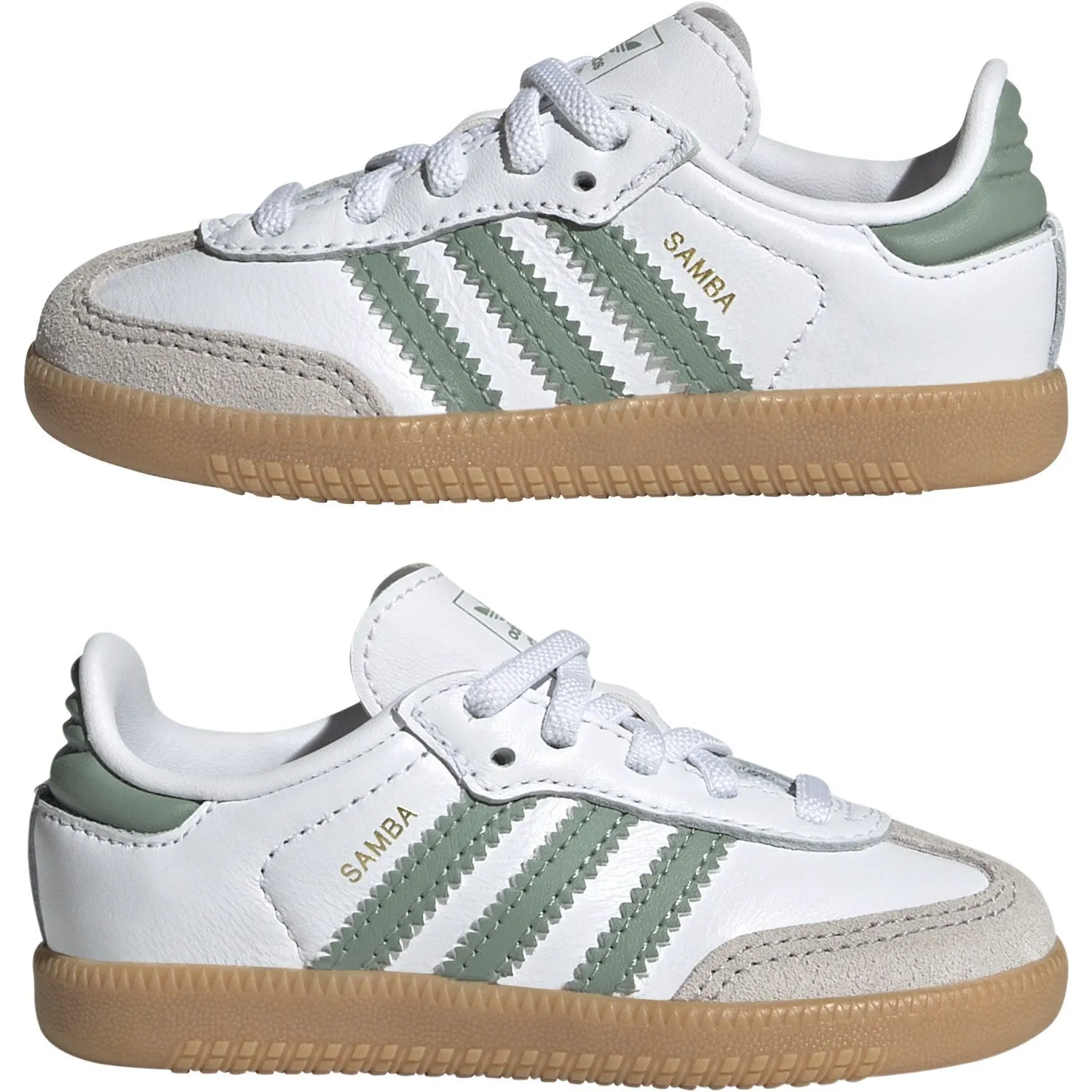 adidas Originals Ftwr White/Silver Green/Gum 3 Samba Og El I Sneakers