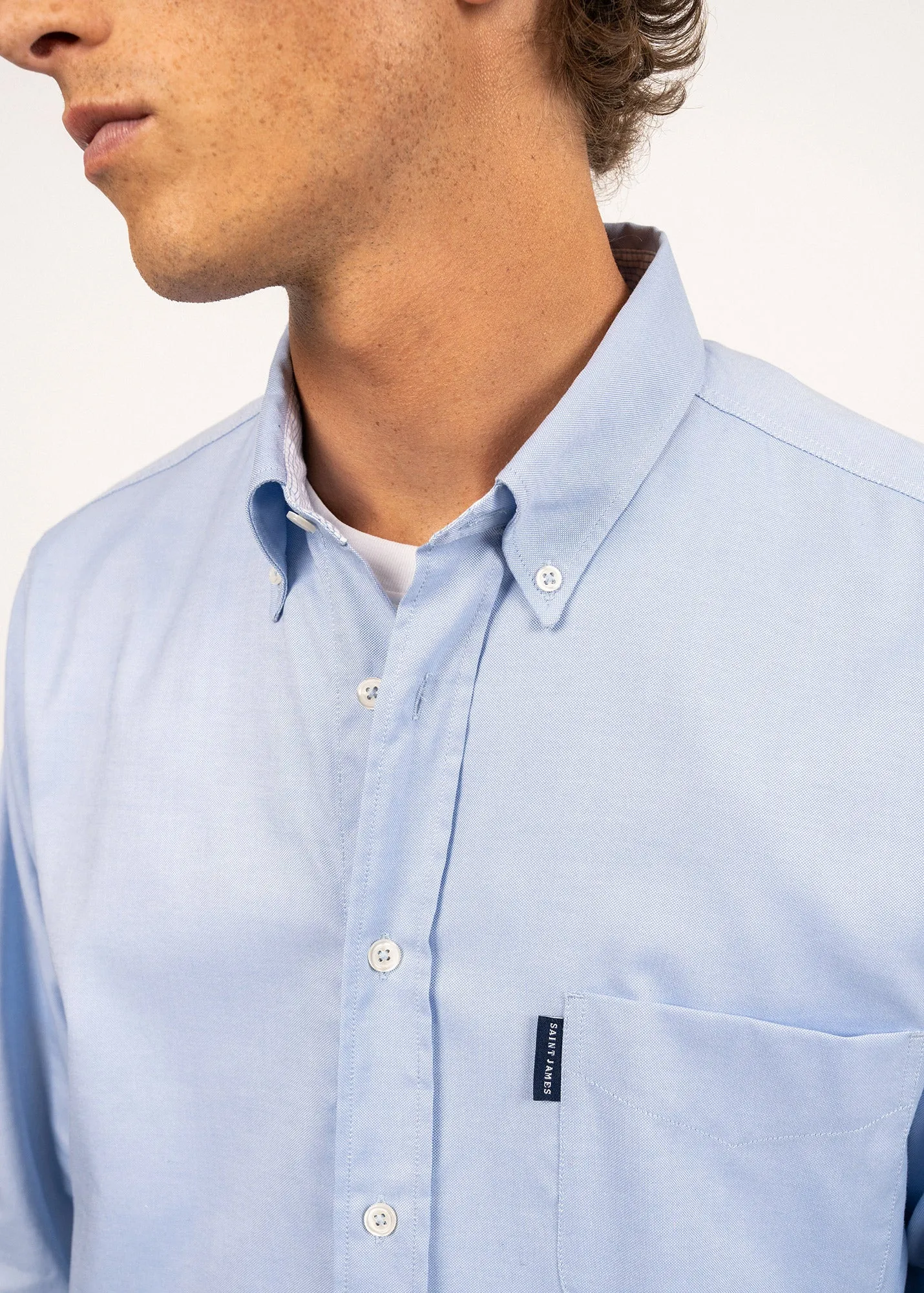 Amboise long sleeve shirt - regular fit, in cotton oxford (CIEL)