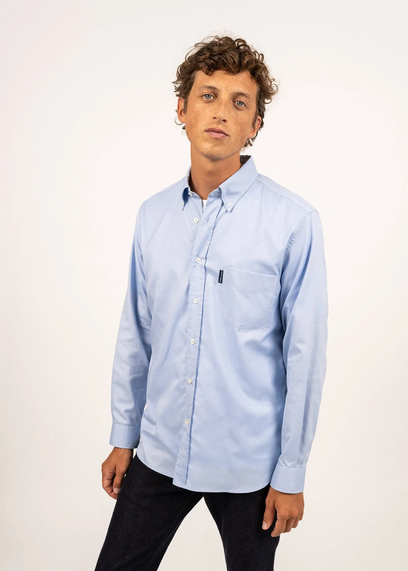 Amboise long sleeve shirt - regular fit, in cotton oxford (CIEL)