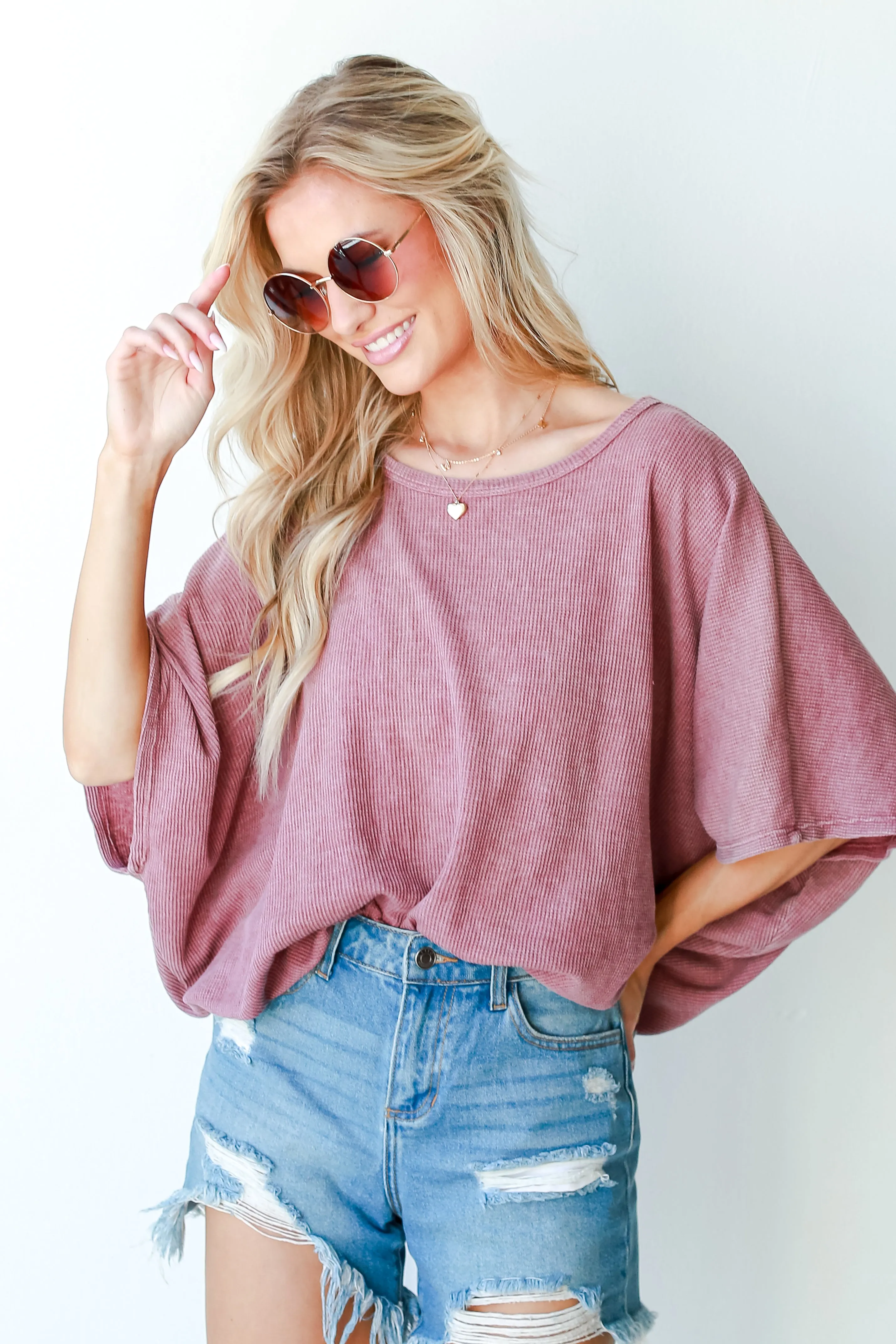 Be My Muse Waffle Knit Top