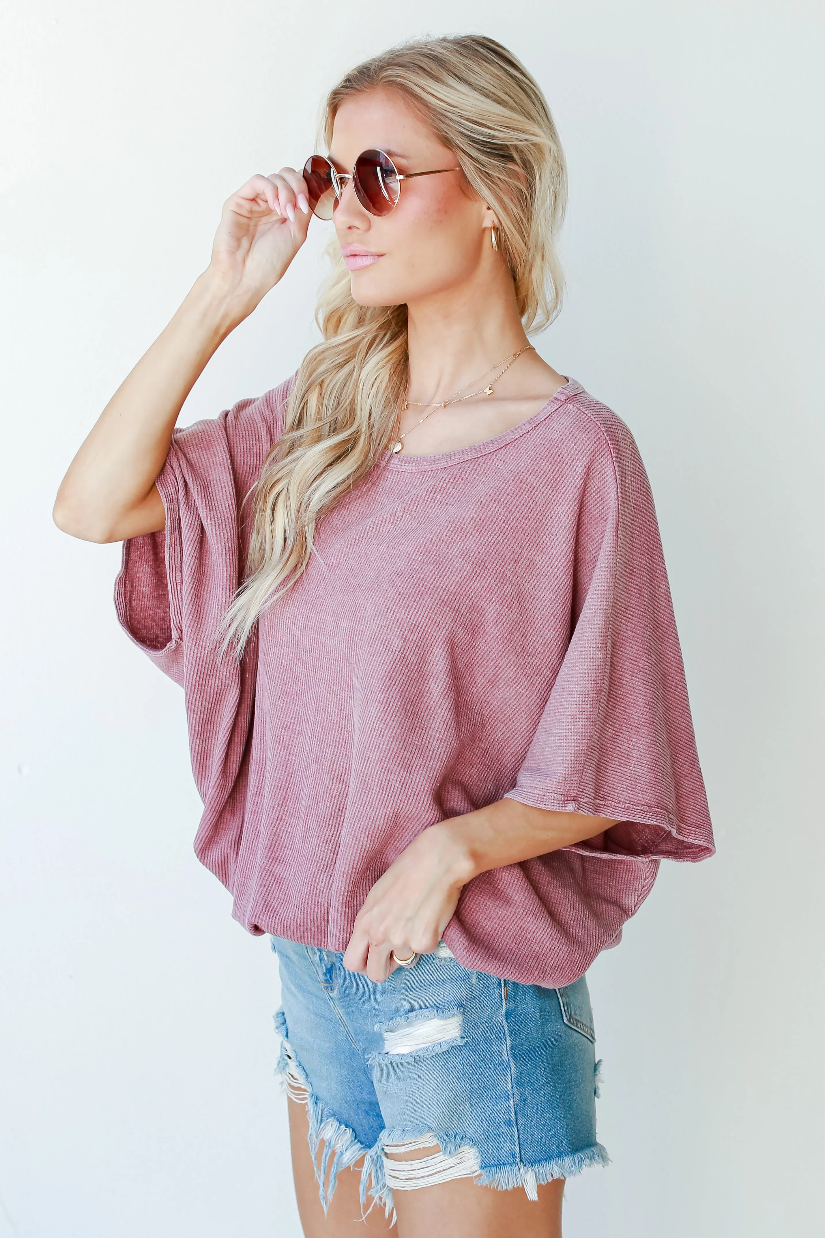 Be My Muse Waffle Knit Top