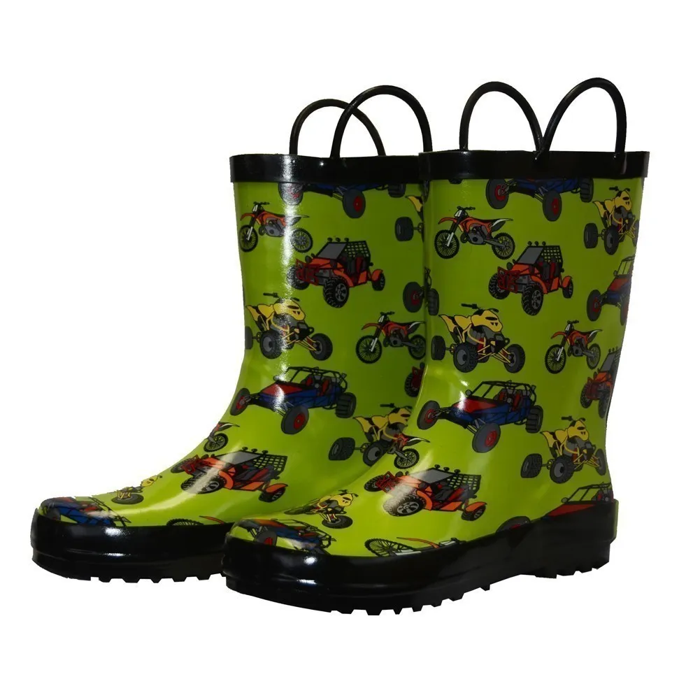 Boys Green Sand Toys Rubber Rain Boots 5 Toddler-3 Kids