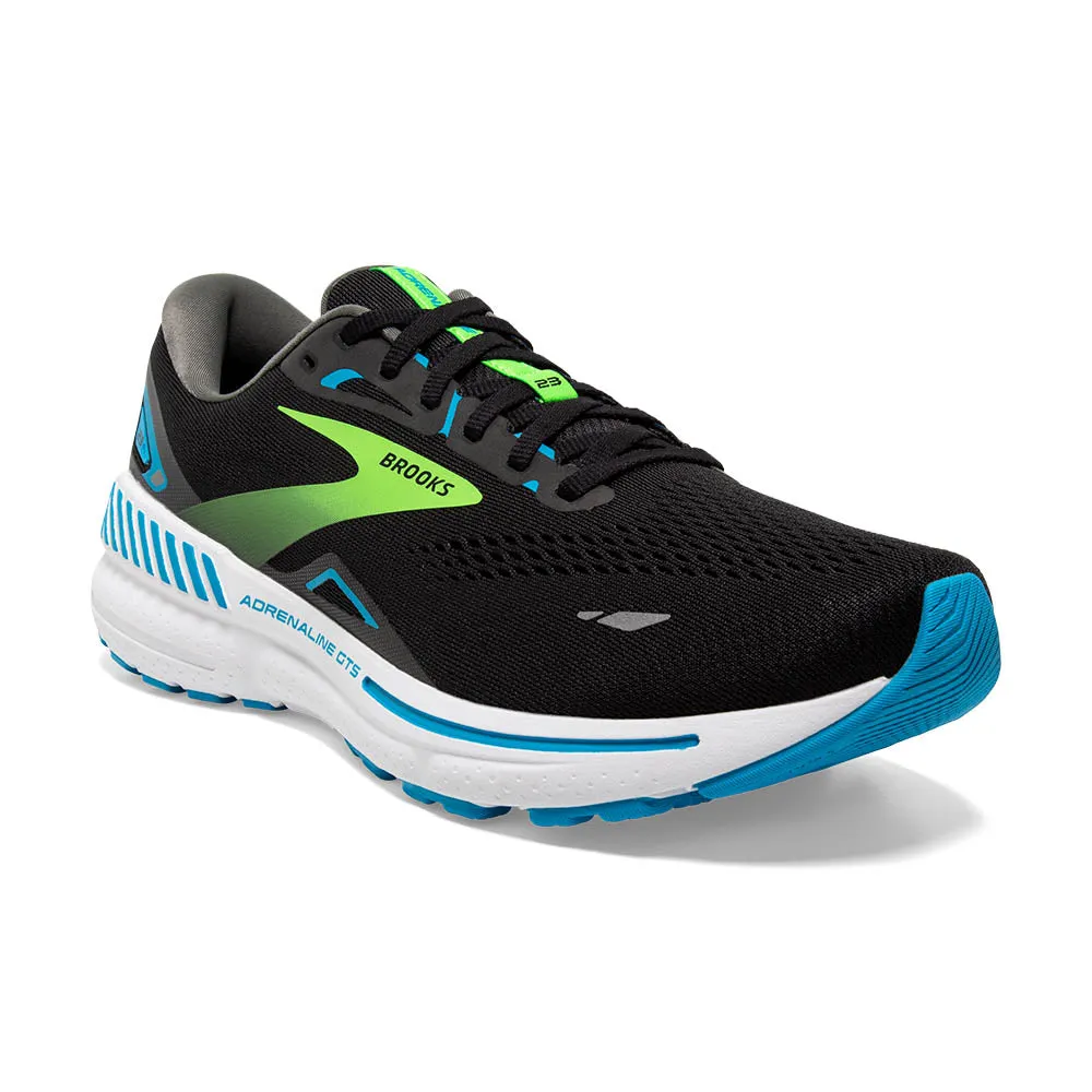 Brooks Adrenaline GTS 23 Wide (Mens) - Black/Hawaiian Ocean/Green