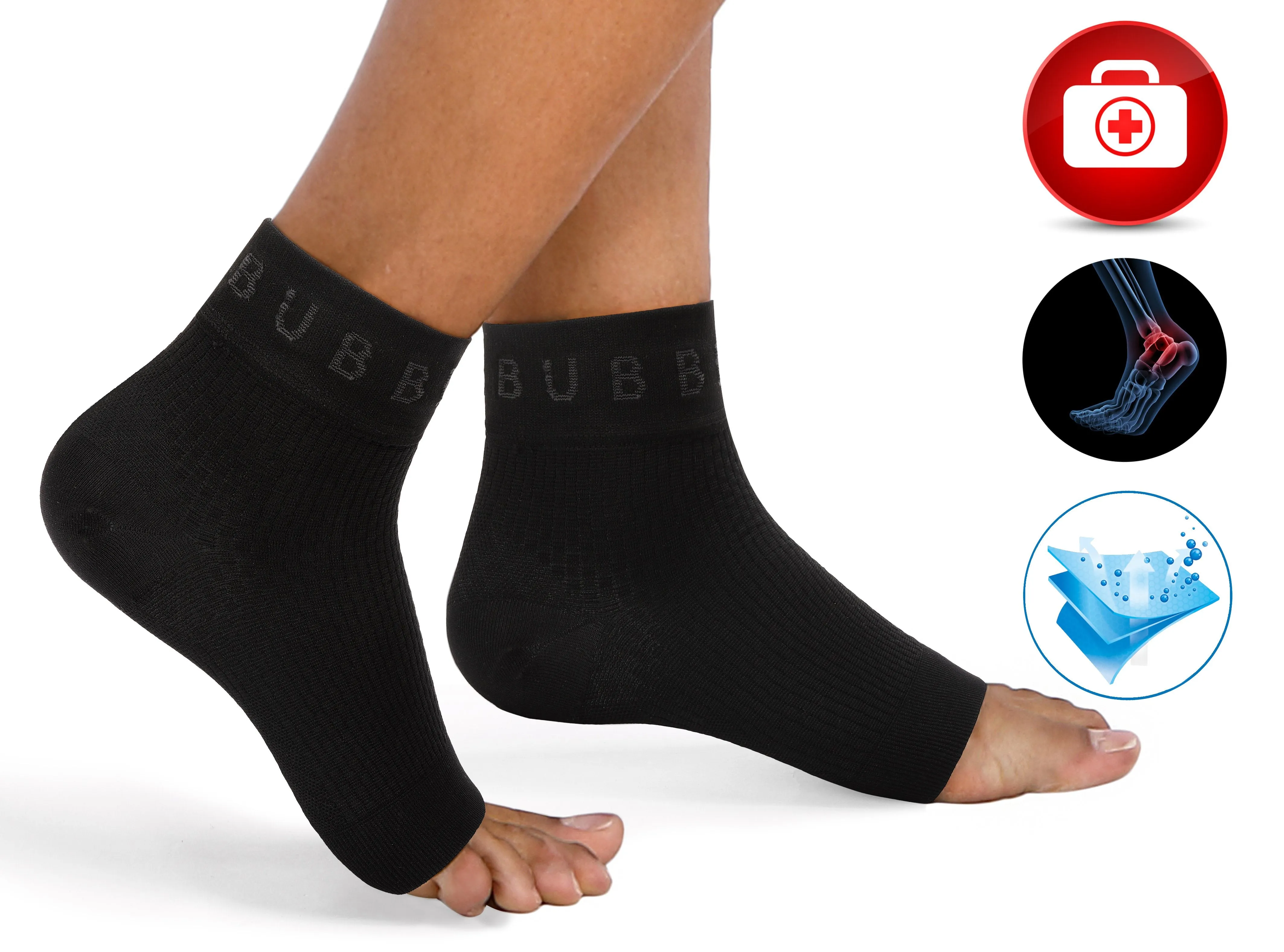 BUBBLELIME 80N/20S Compression Arch Support Ankle Brace_Pilates