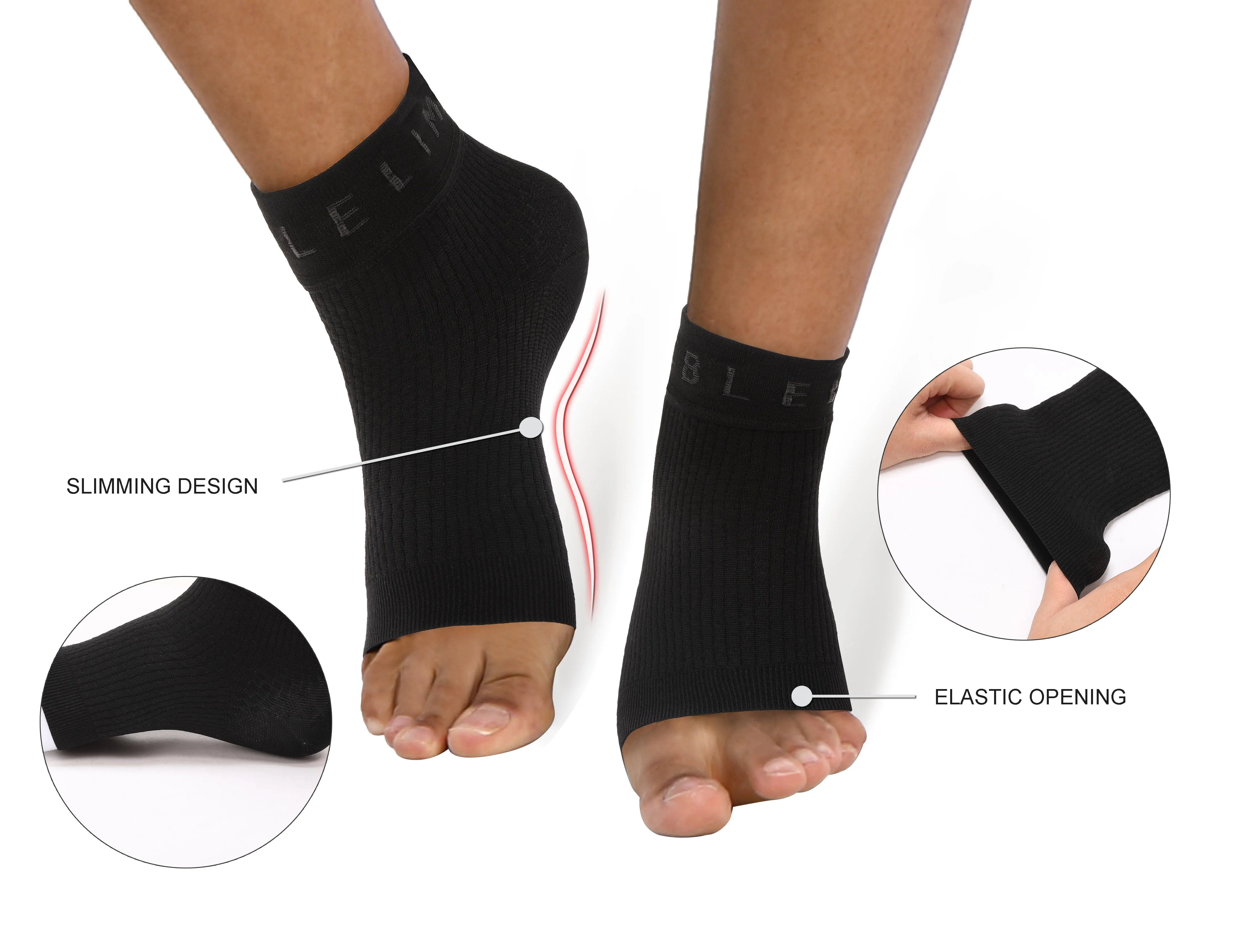 BUBBLELIME 80N/20S Compression Arch Support Ankle Brace_Pilates