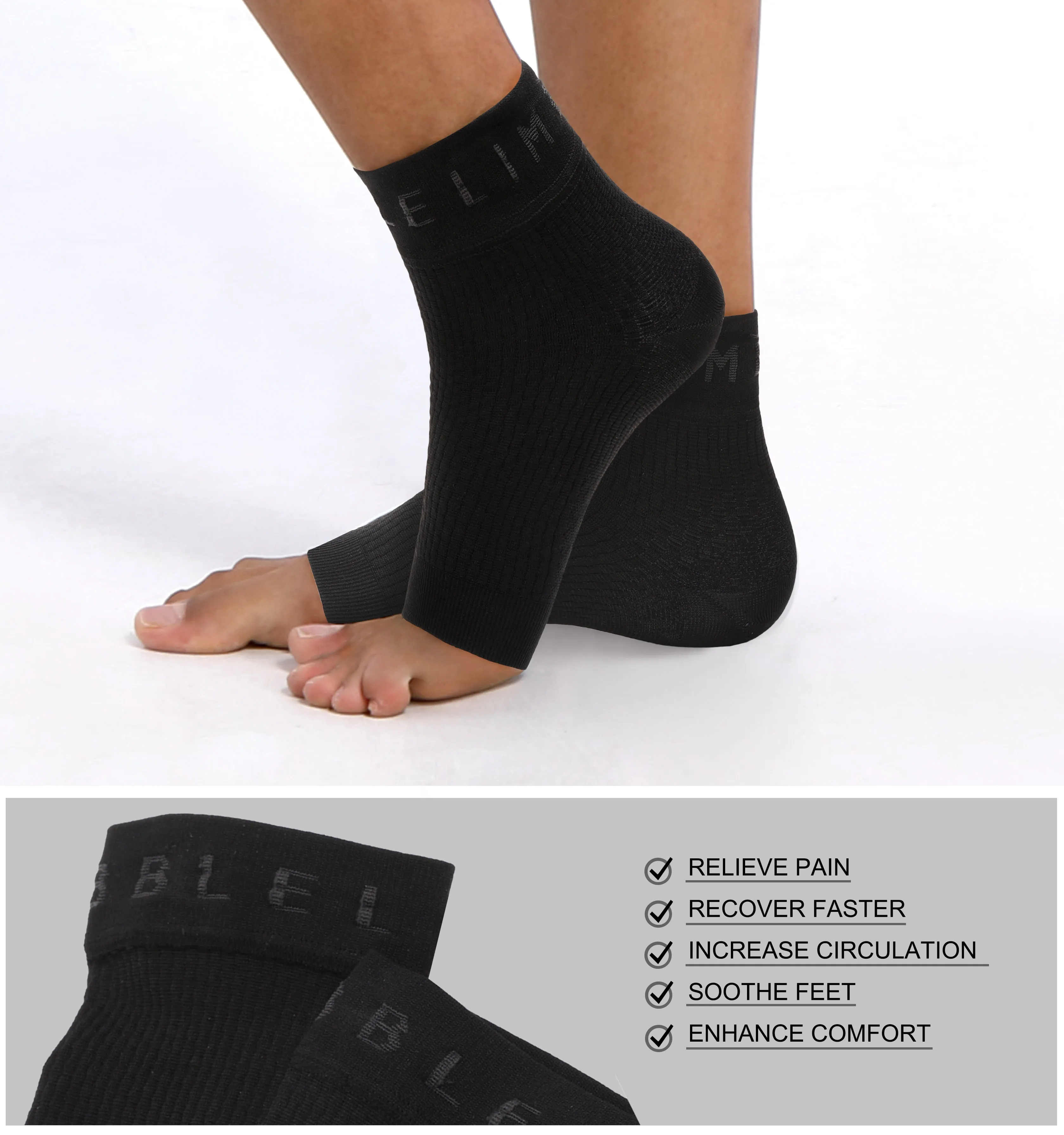 BUBBLELIME 80N/20S Compression Arch Support Ankle Brace_Pilates