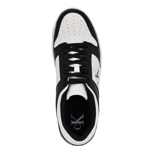 Calvin Klein Men's Davery Sneaker, Black/White 001, 13