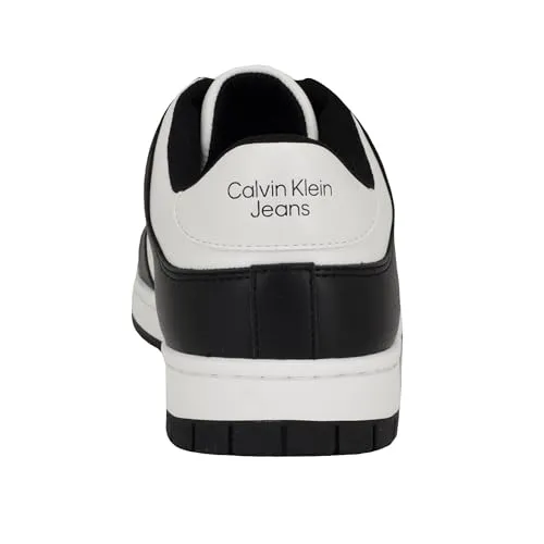 Calvin Klein Men's Davery Sneaker, Black/White 001, 13