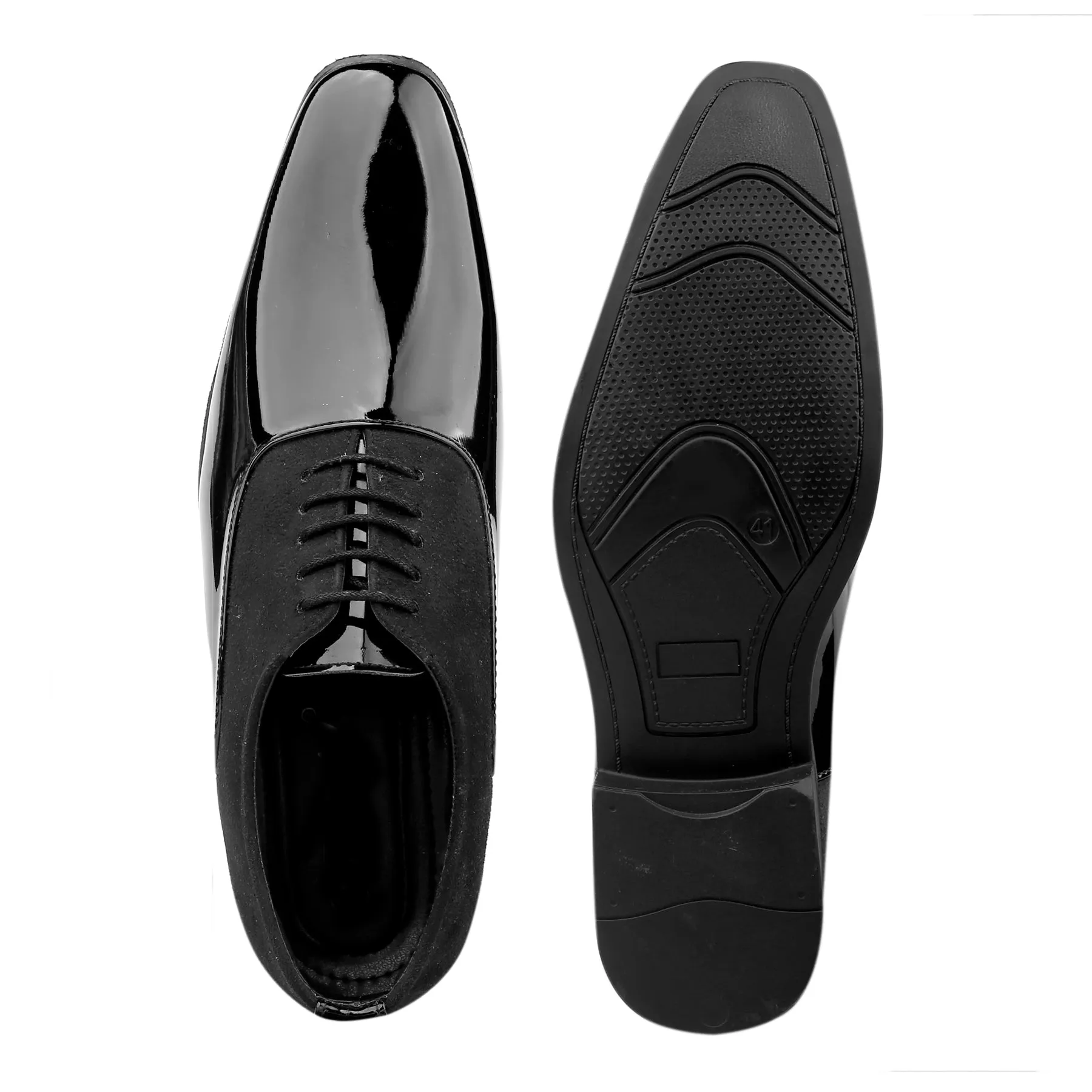 Classy Office,Wedding,Party Wear Black Shoes With Lace-Up For All Season-Jonasparamount