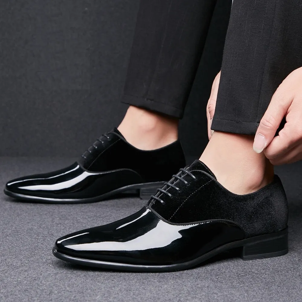 Classy Office,Wedding,Party Wear Black Shoes With Lace-Up For All Season-Jonasparamount