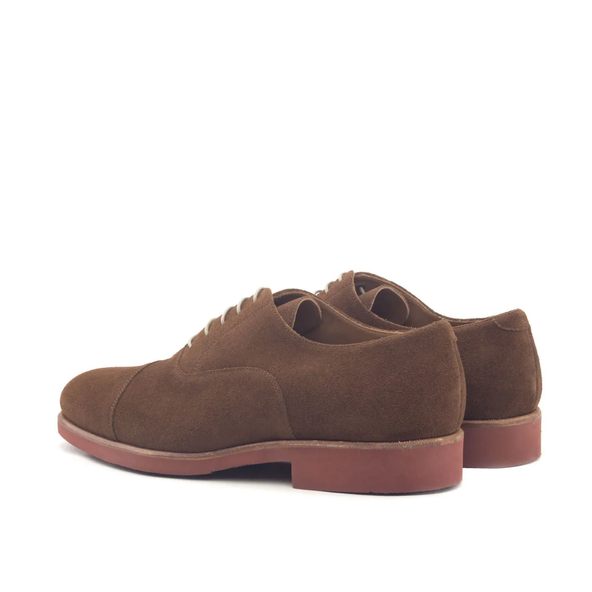 DapperFam Rafael in Med Brown Men's Lux Suede Oxford