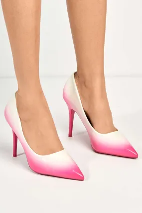 Dua Two Tone Pointed Toe Court Shoes in Pink