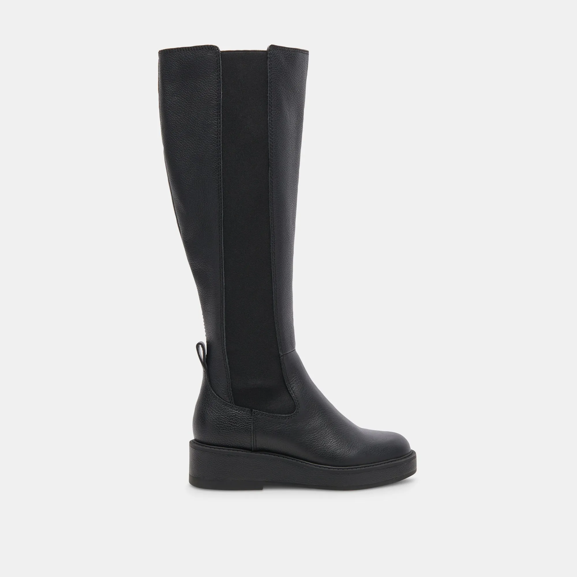 EAMON H2O WIDE CALF BOOTS BLACK LEATHER