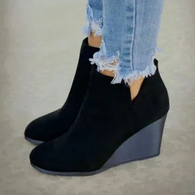 Elegant High Heel Ankle Boots with Suede Look for Women | Ideal for Everyday Wear