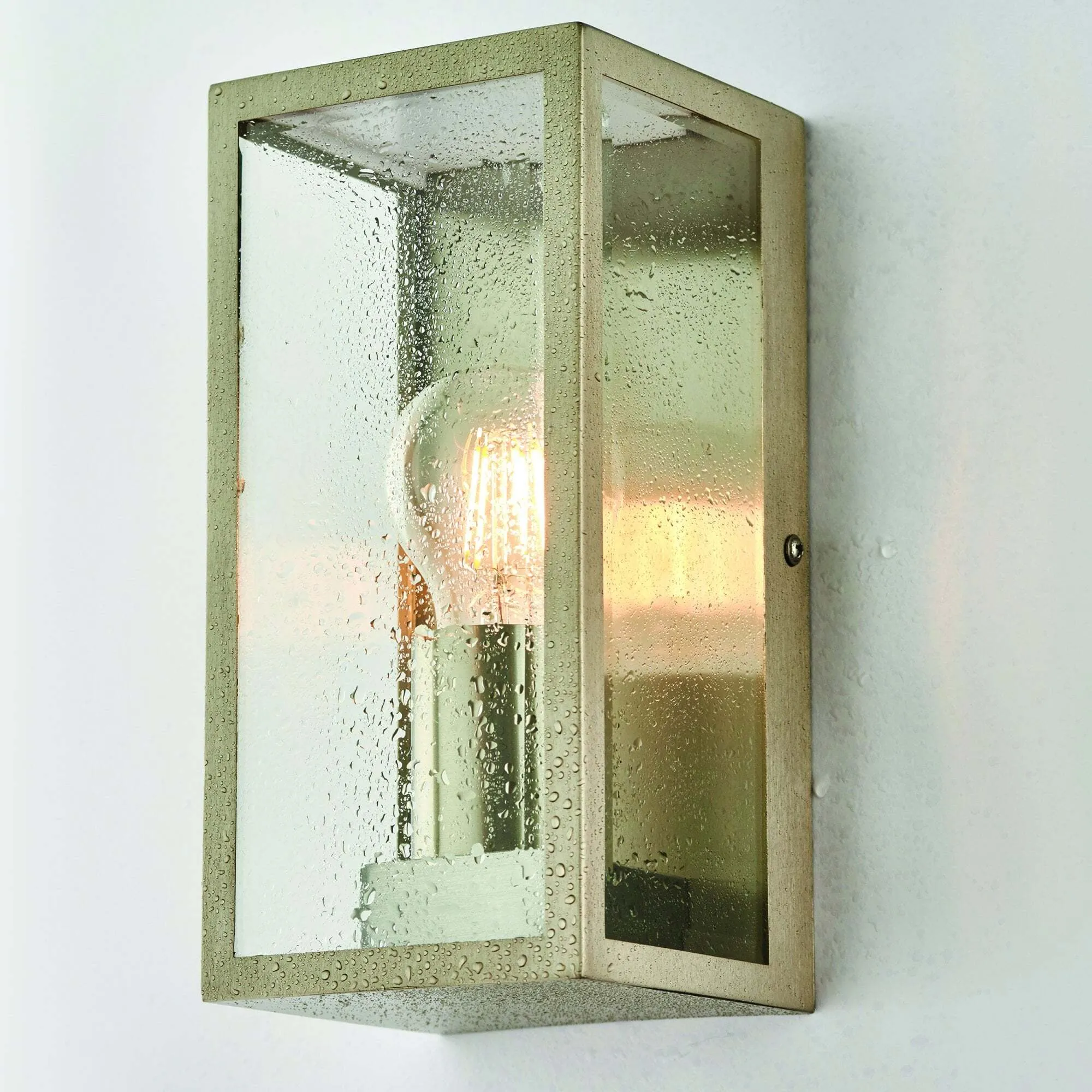 Endon 53803 Oxford 1 Light Outdoor Wall Light Steel Clear