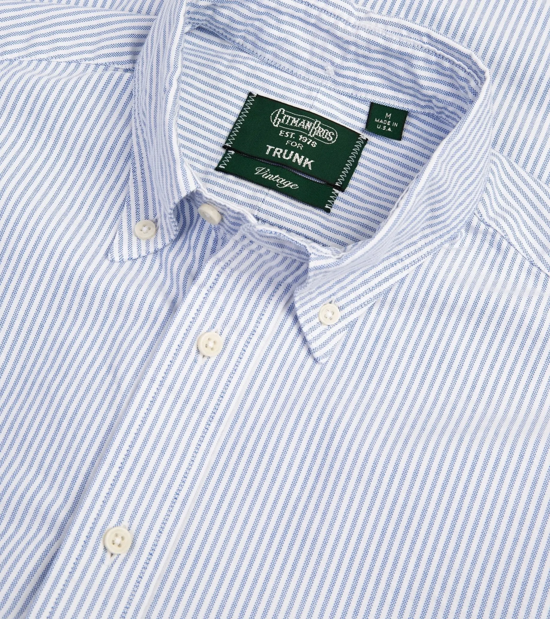 Gitman Vintage Oxford Shirt: Blue Stripe