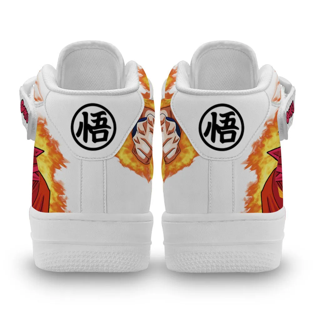 Goku God Sneakers Air Mid Custom Dragon Ball Anime Shoes