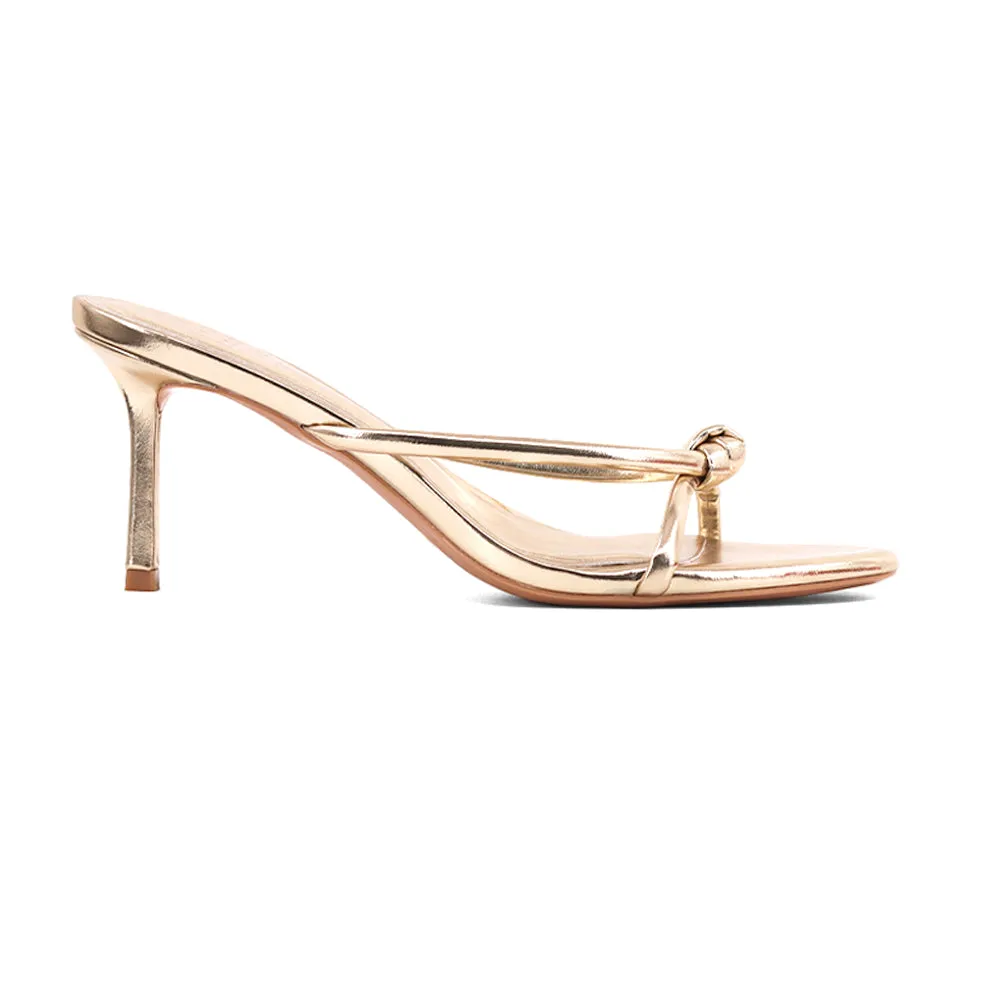 Heidi Heel Metallic Evening Sandals