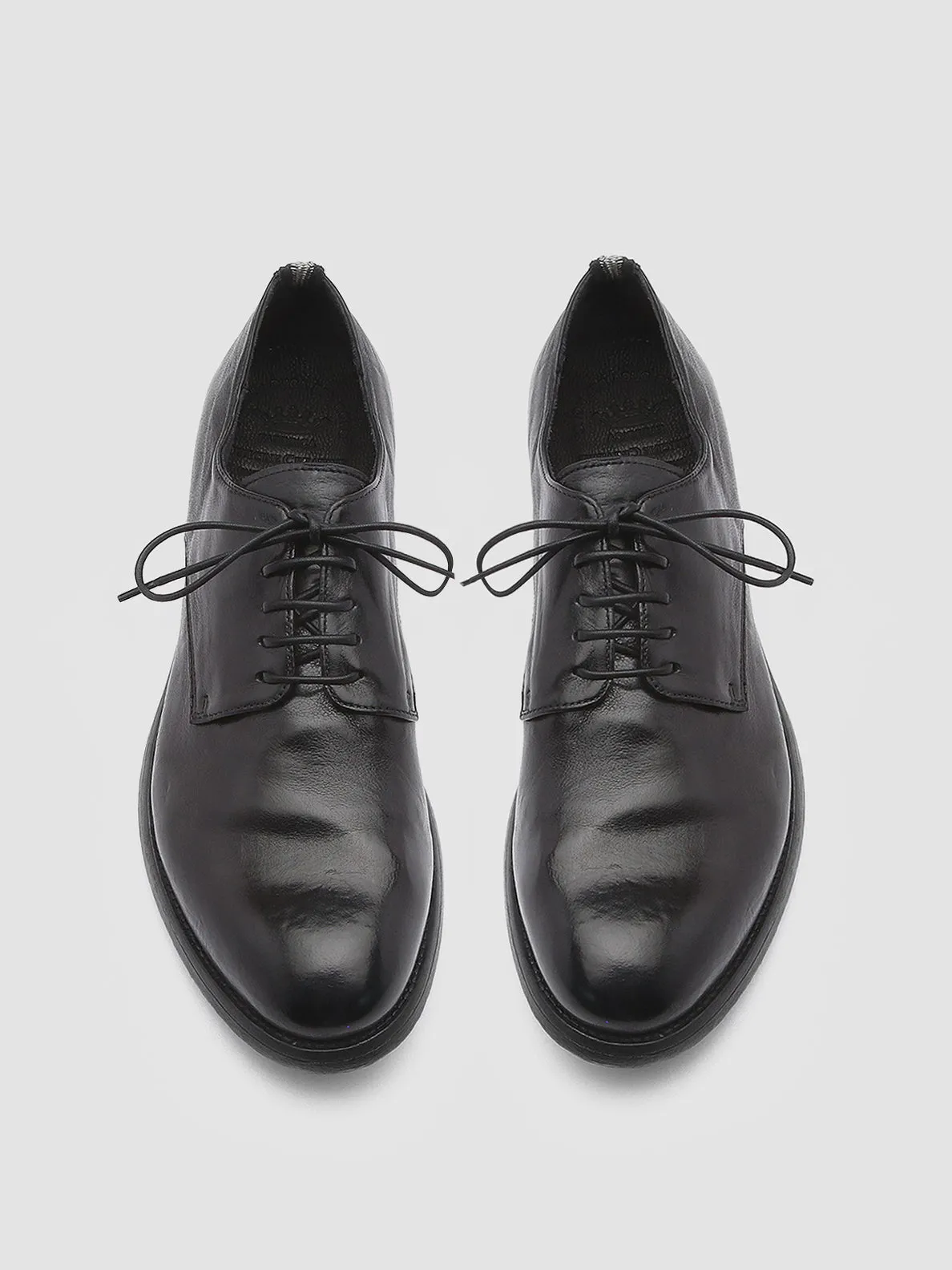 HIVE 008 - Black Leather Derby Shoes