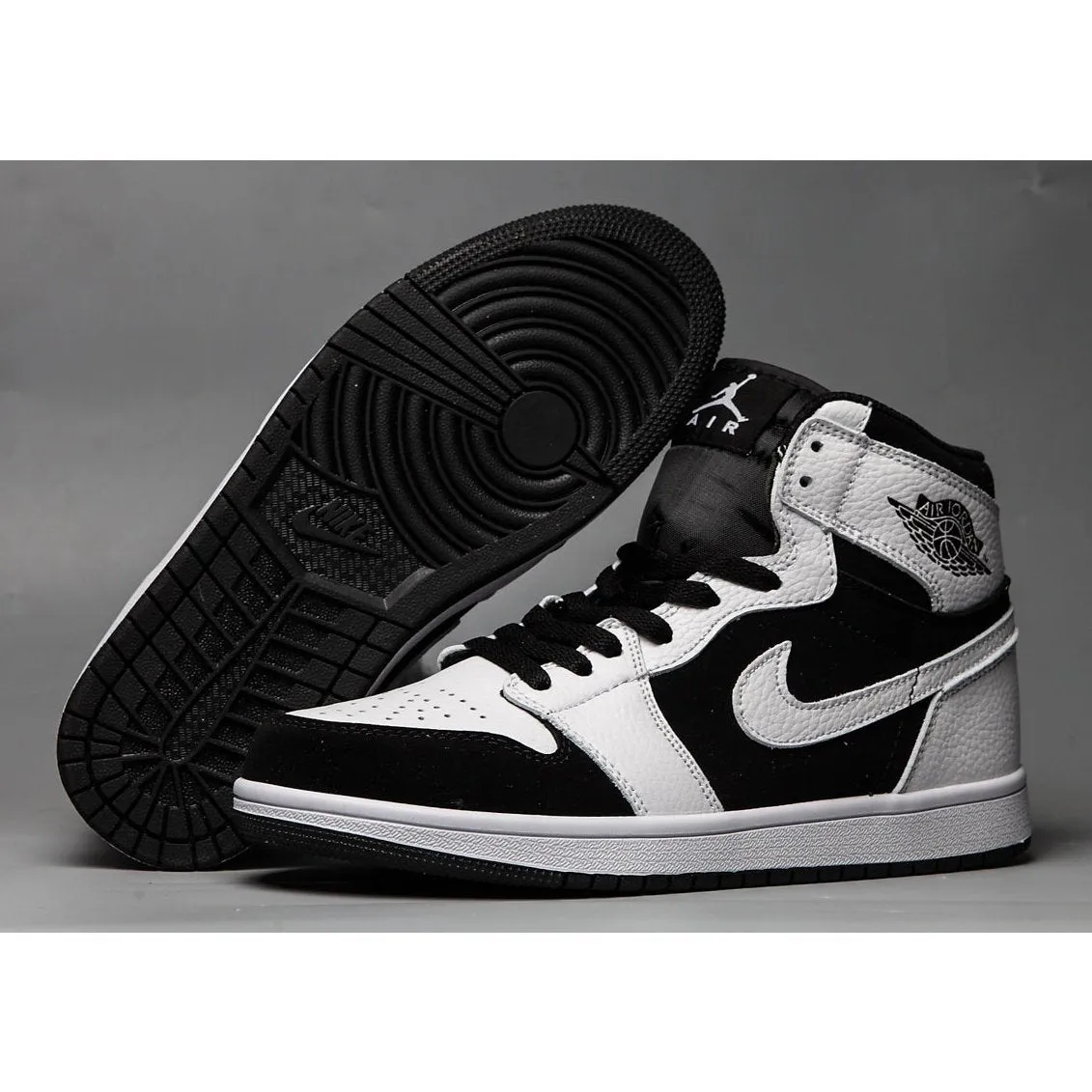 JORDAN 1 MID x WHITE BLACK