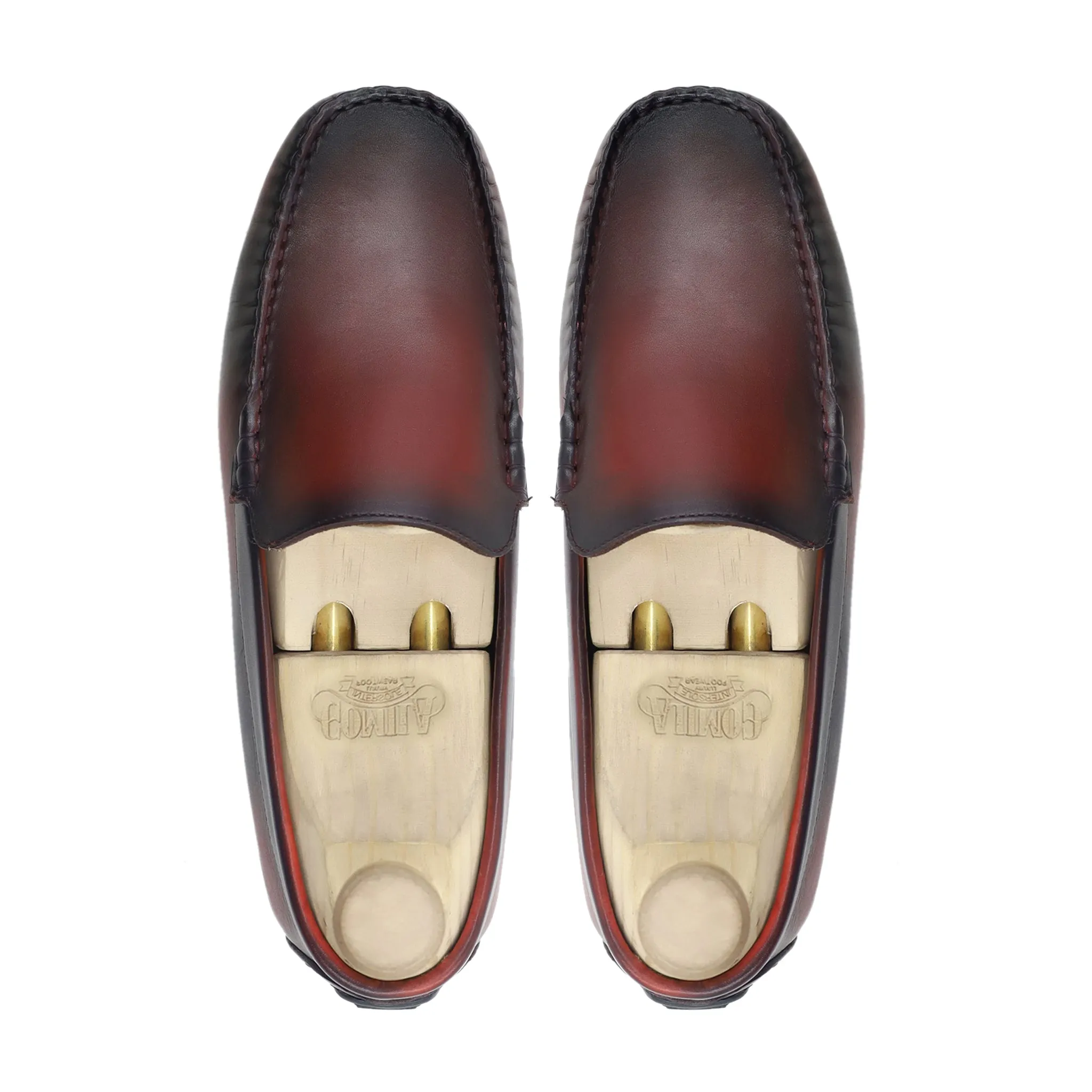 Kazuki - Men's Burnished Oxblood Calf Leather Driver Shoe