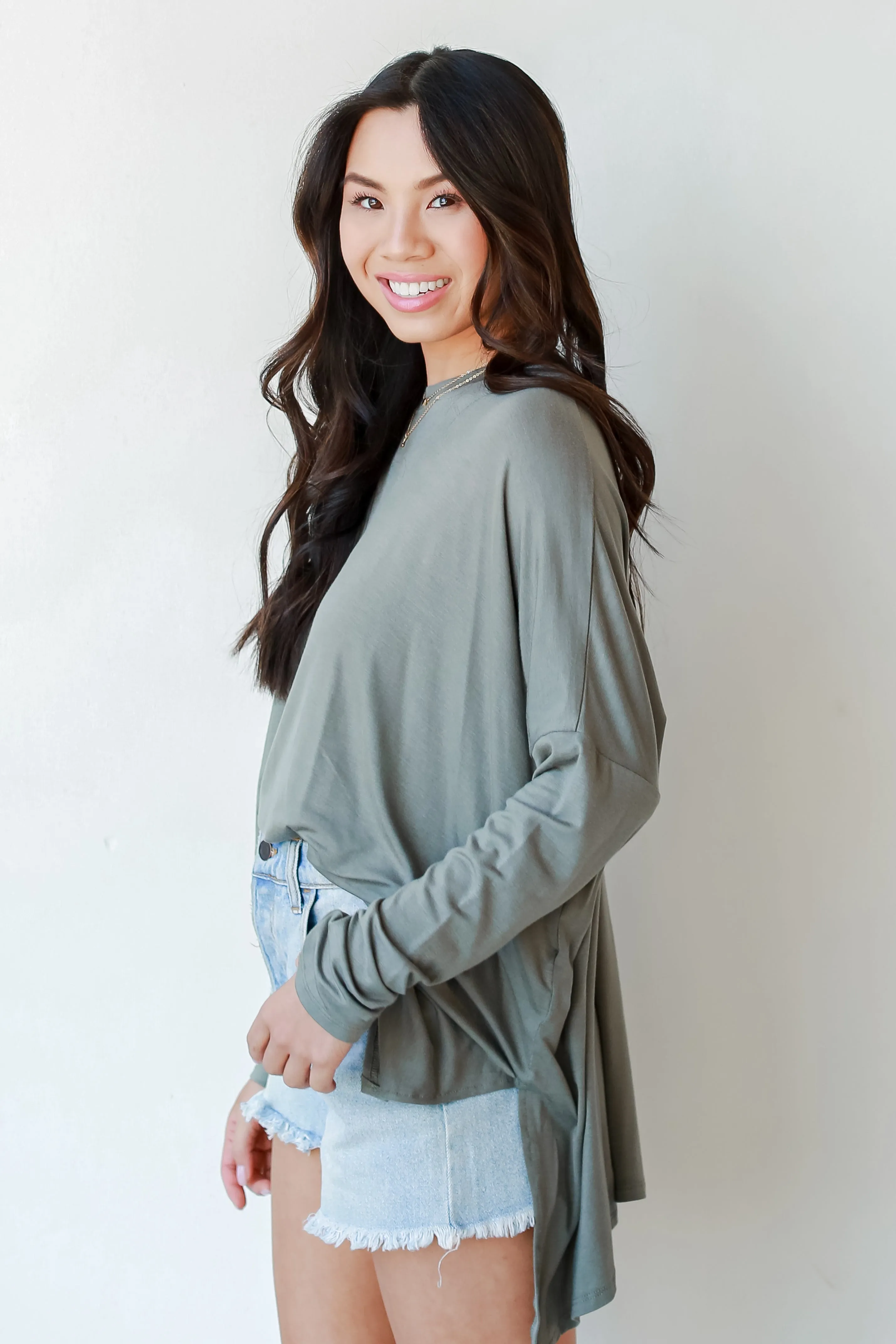 Laid Back Oversized Jersey Knit Top