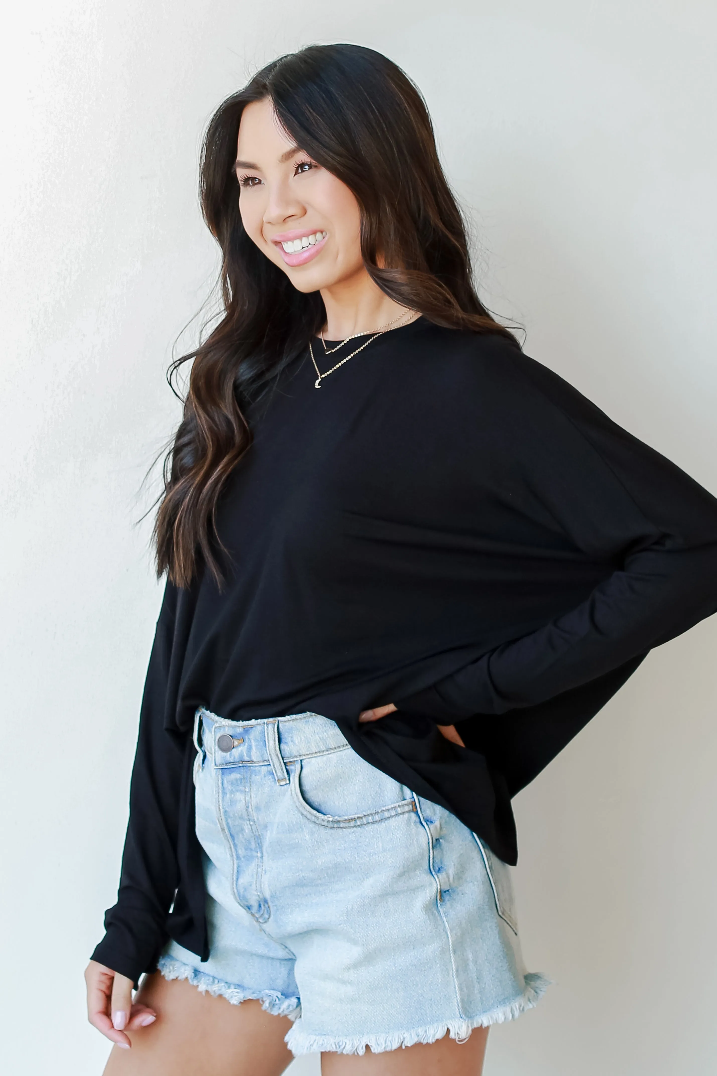 Laid Back Oversized Jersey Knit Top