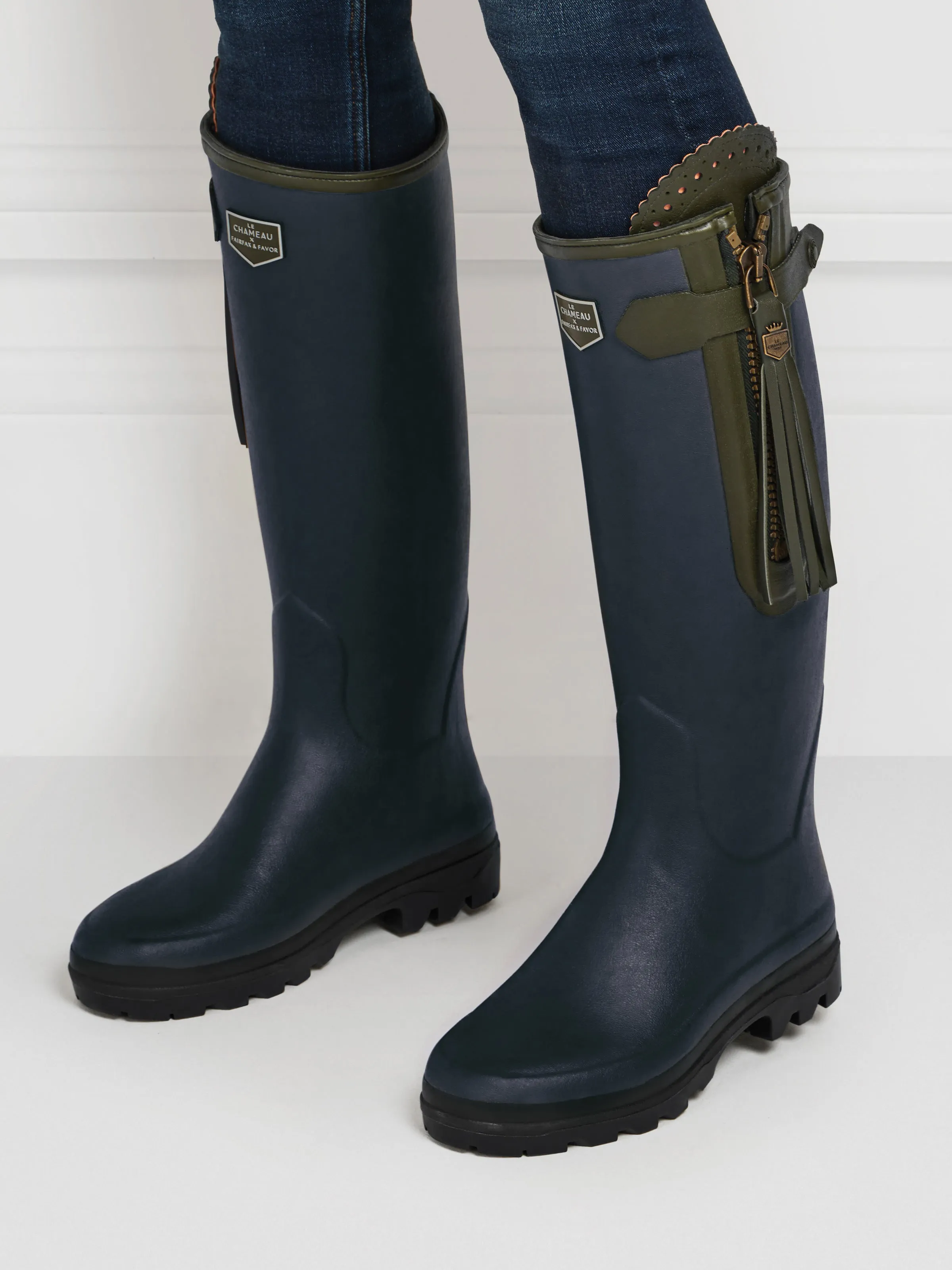 L'Alliance Neoprene Lined Wellington Boot (Regular Fit) - Navy