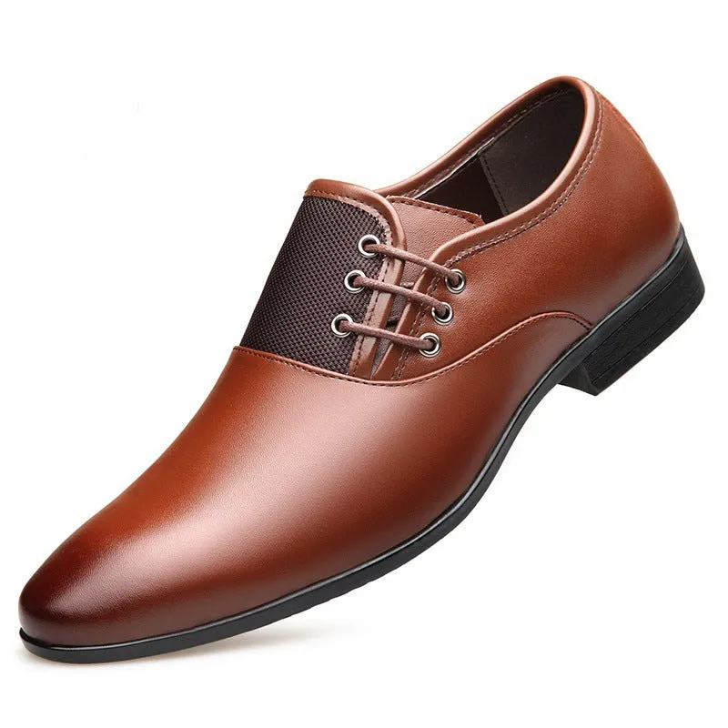 leather business formal pointed shoes