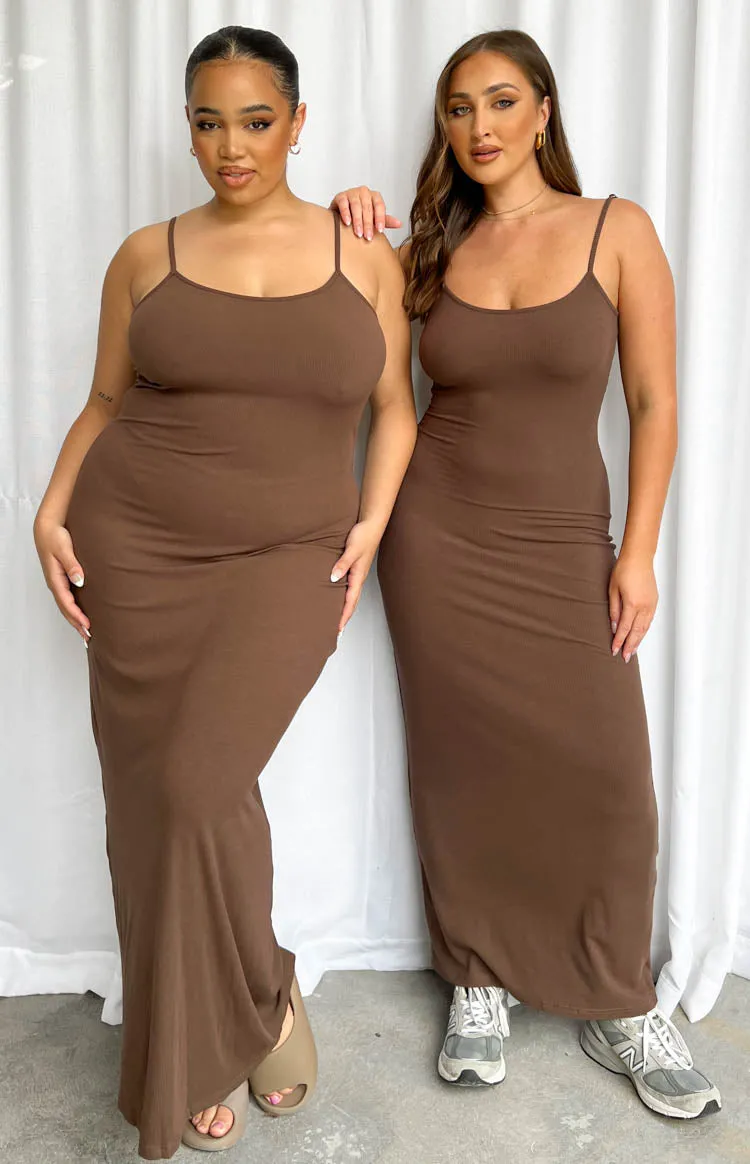 Melrose Brown Maxi Dress