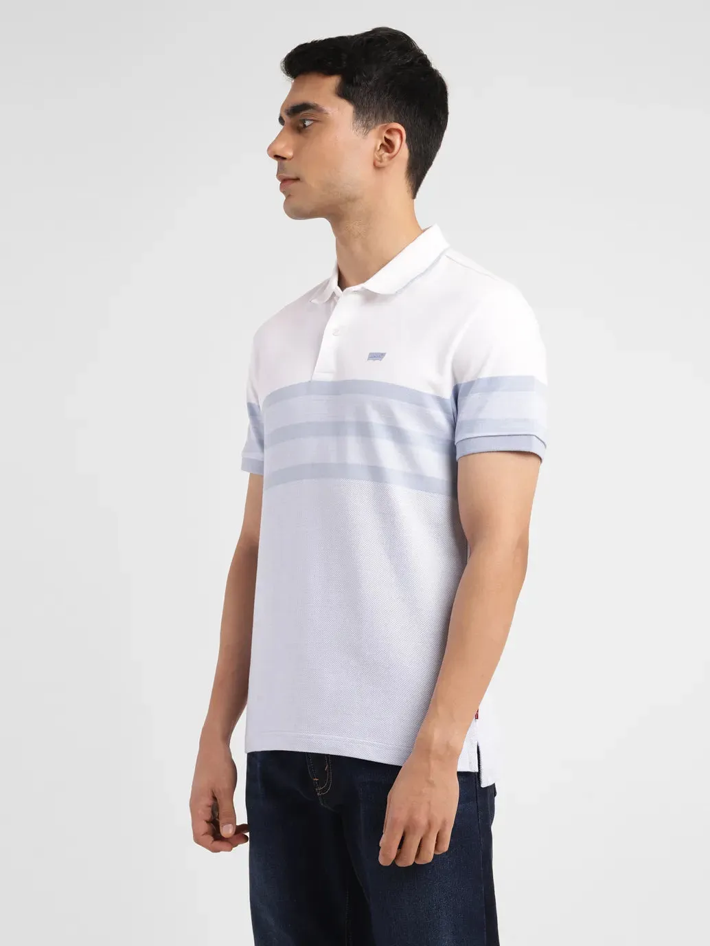 Men's Colorblock Slim Fit Polo T-shirt