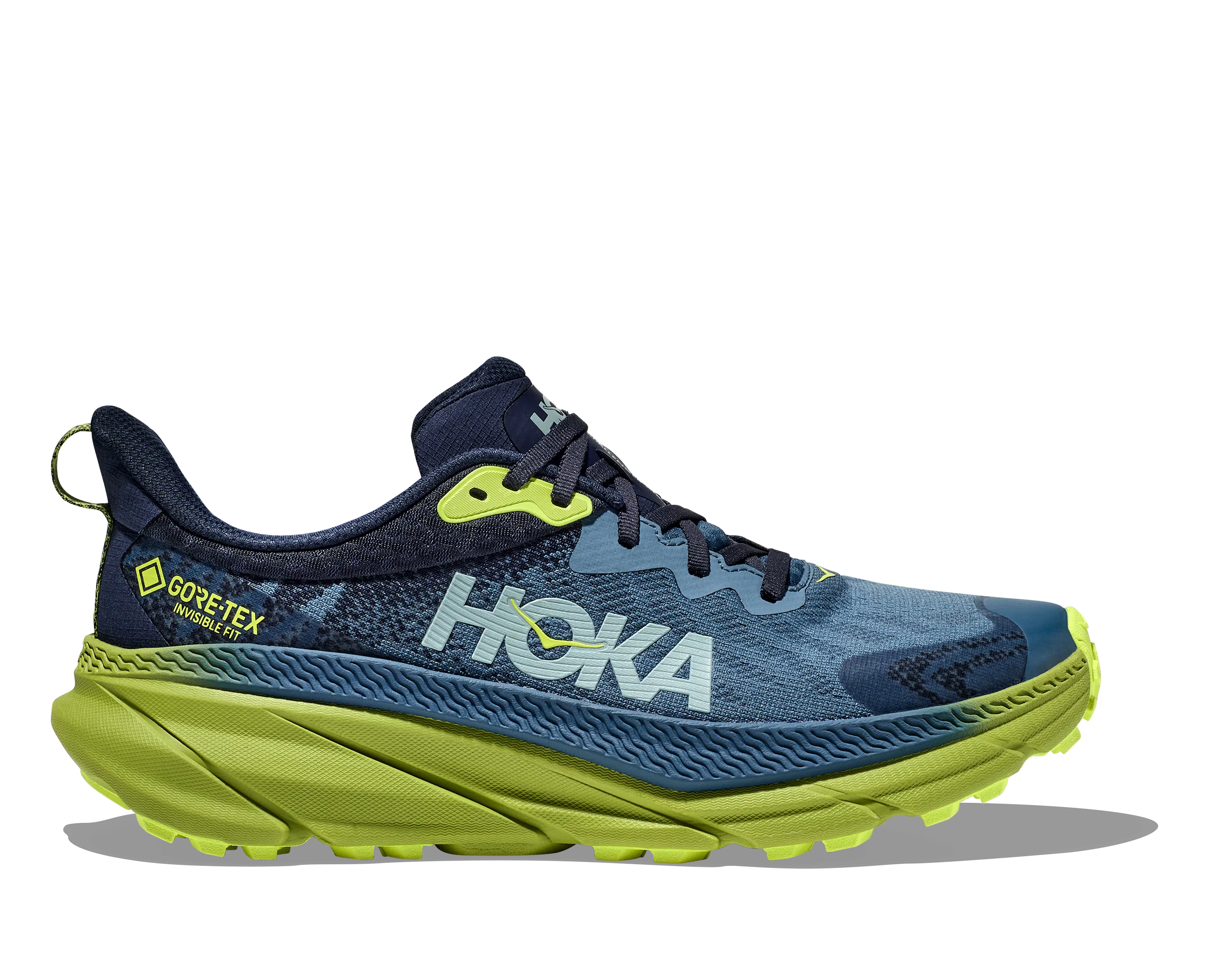 Men's Hoka Challenger 7 GTX Color: Outer Space/Dark Citron