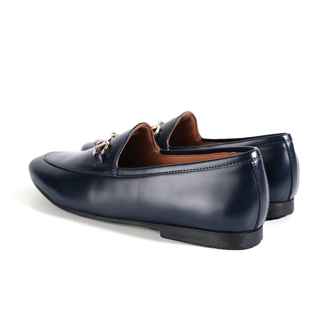 Monkstory Horsebit Flexi Business Slip-Ons - Blue