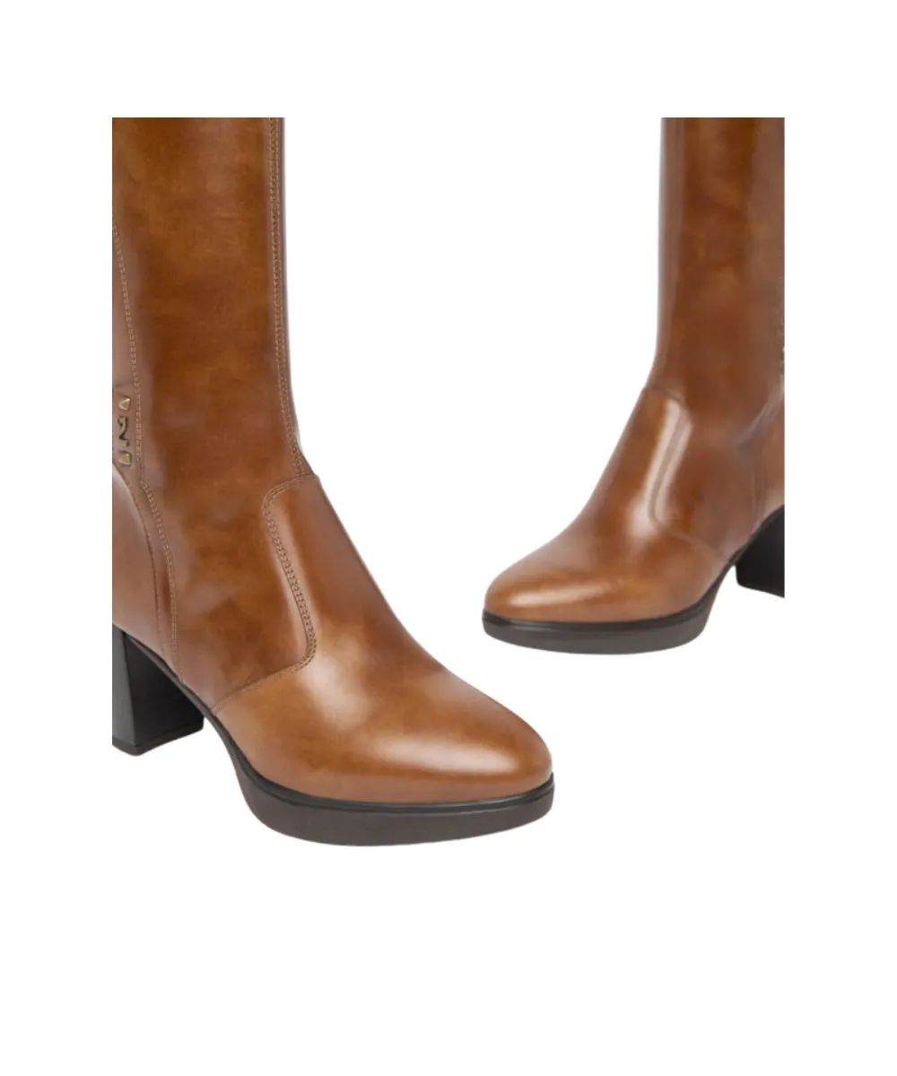 NERO GIARDINI KNEE HIGH BOOTS IN BROWN