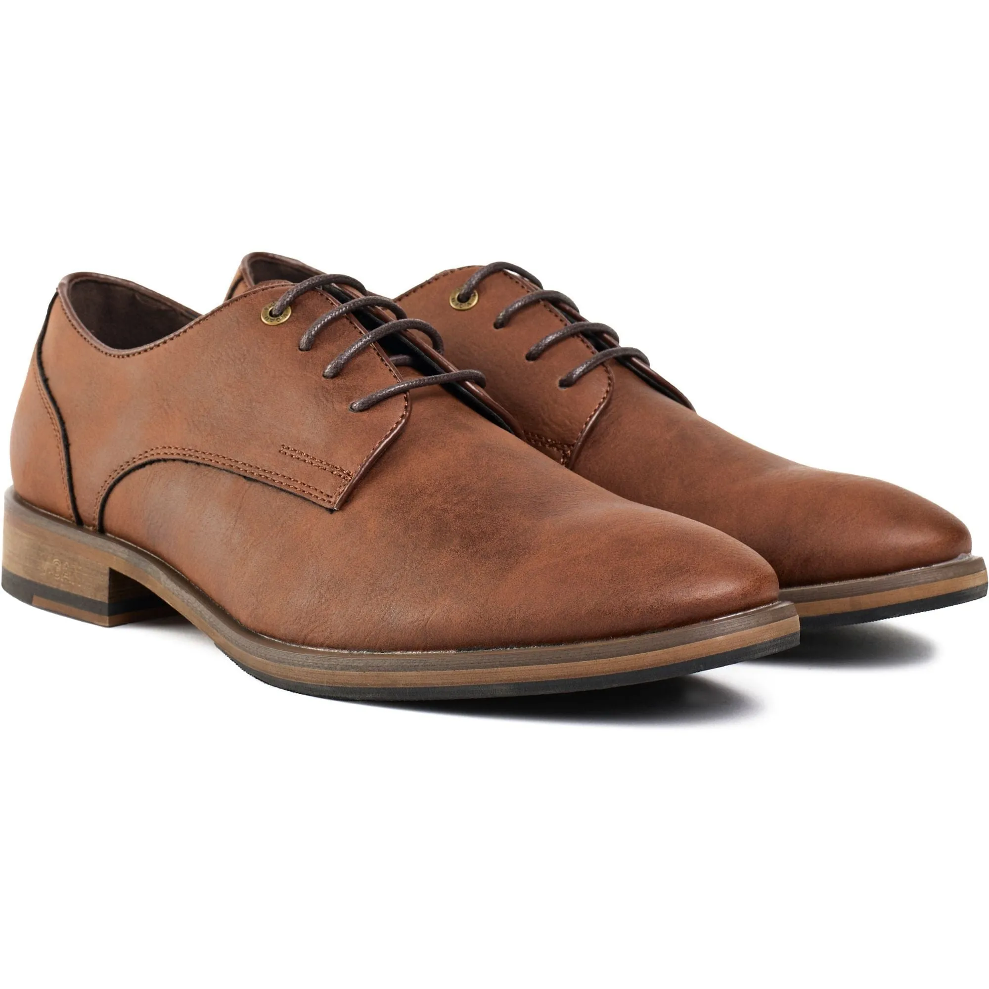 Oatmeal 2 Men's Vegan Leather Derby Shoes | Tan