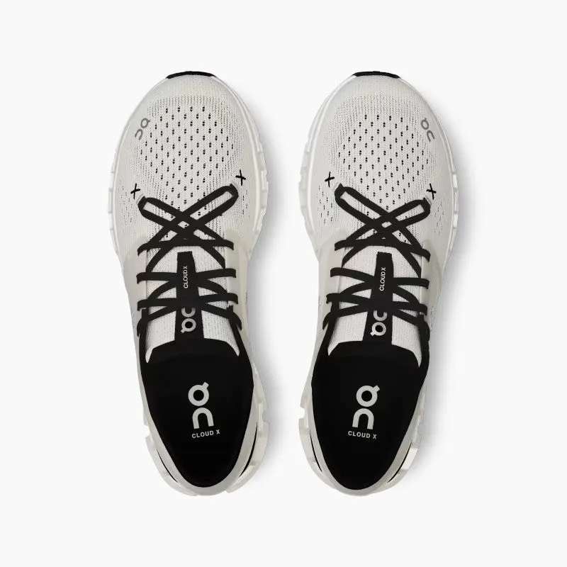 On Running Men's Cloud X 4 Sneakers in Ivory Black