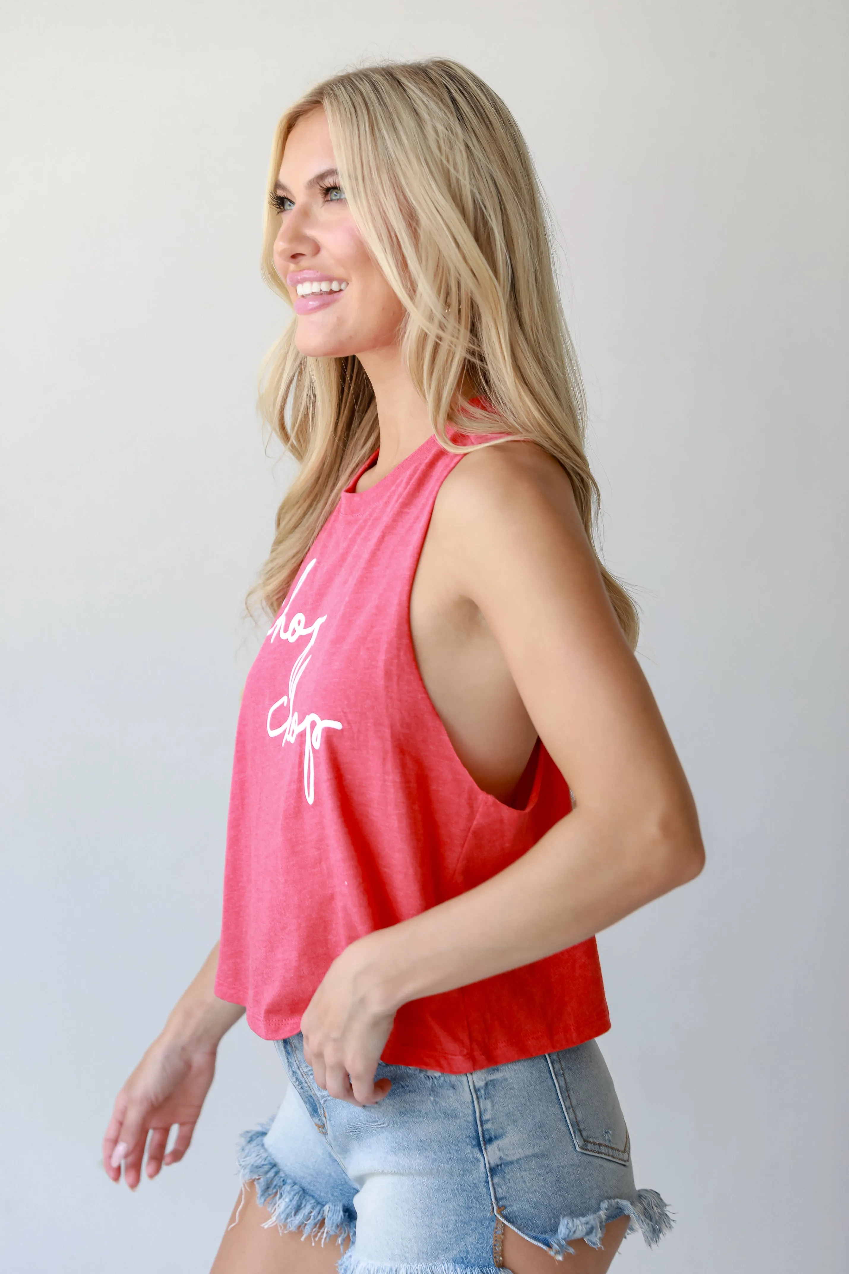 Red Chop Chop Muscle Tank