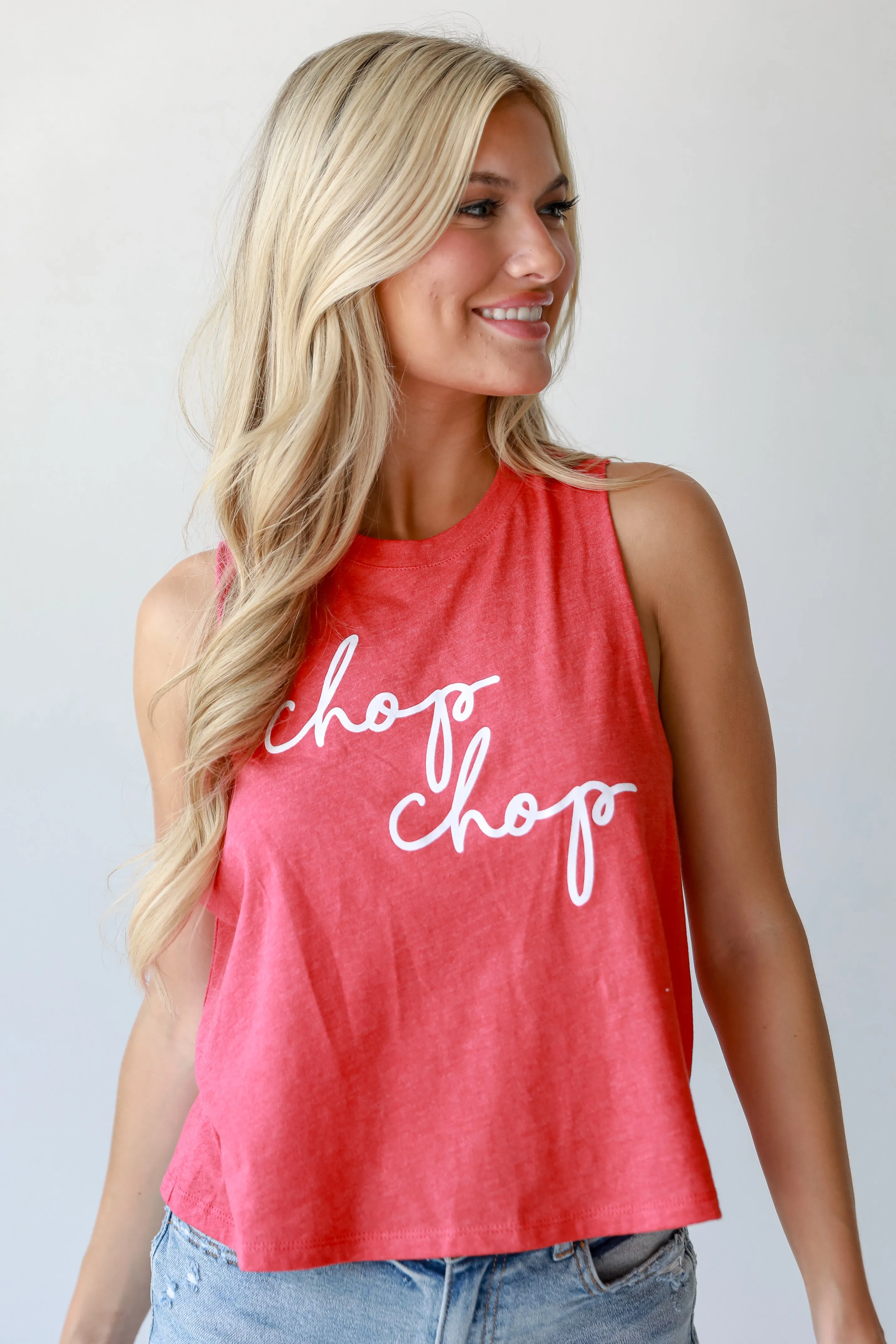 Red Chop Chop Muscle Tank