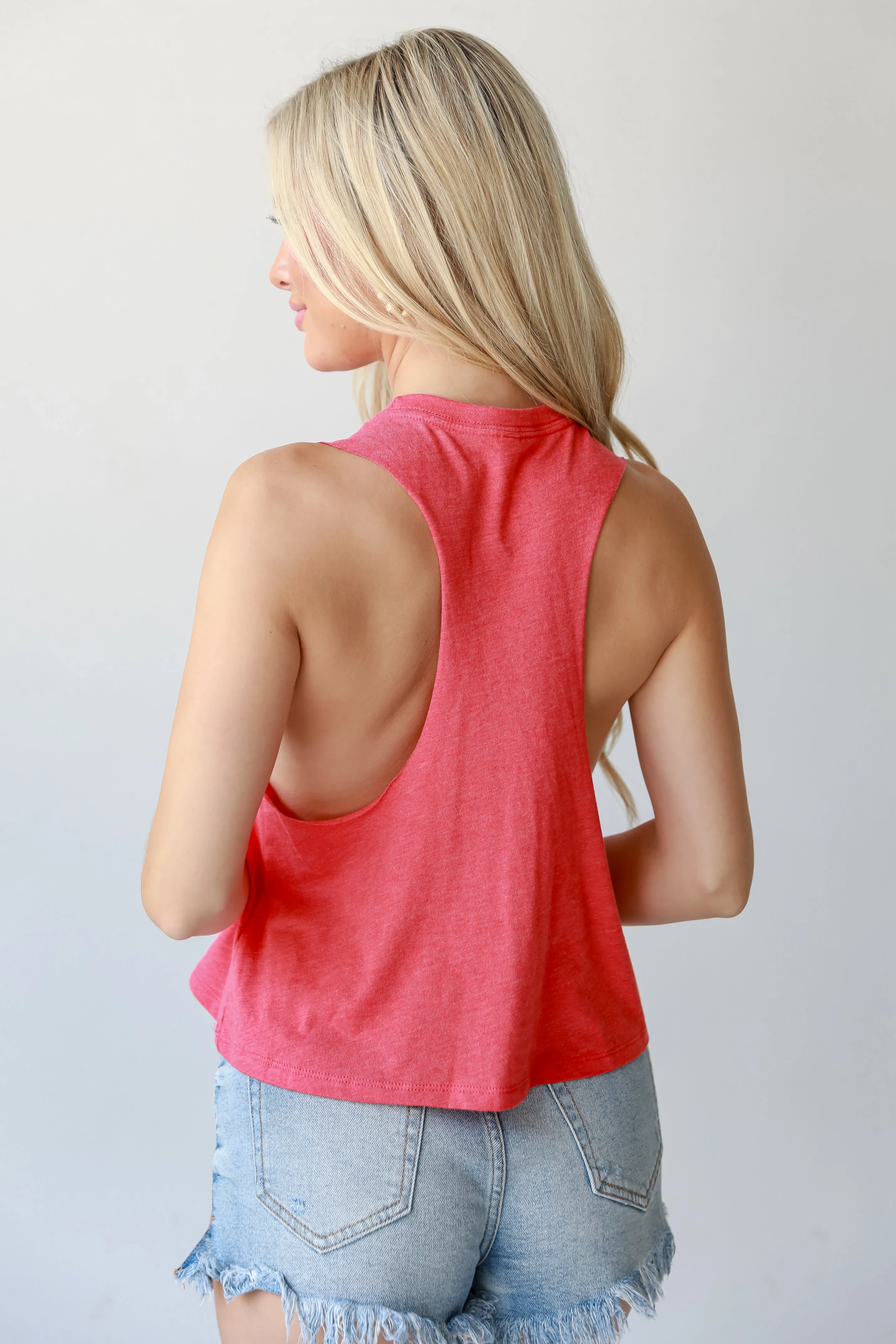 Red Chop Chop Muscle Tank