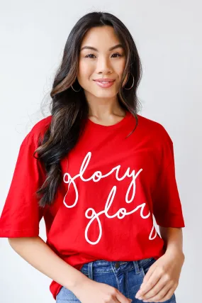 Red Glory Glory Script Tee