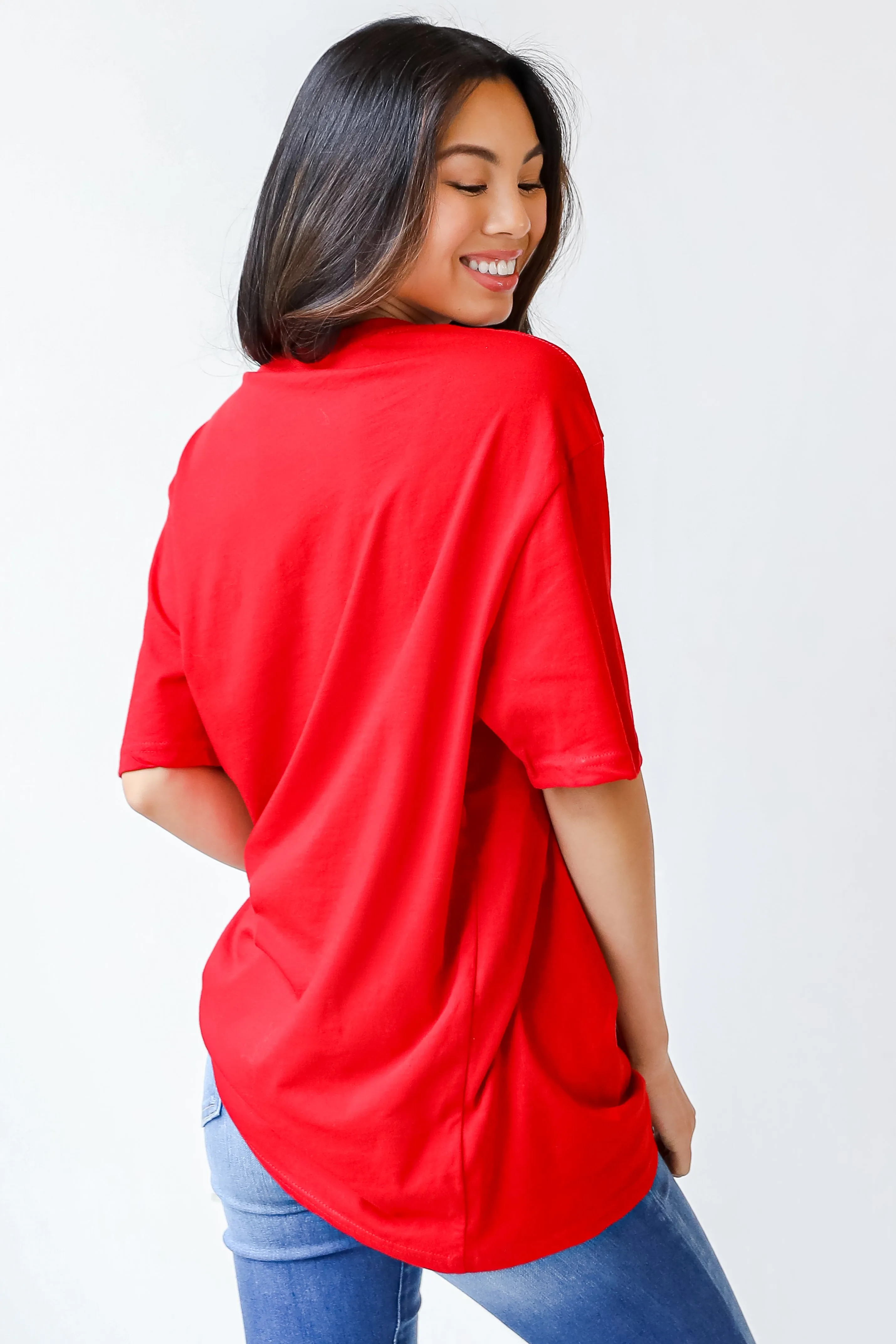 Red Glory Glory Script Tee