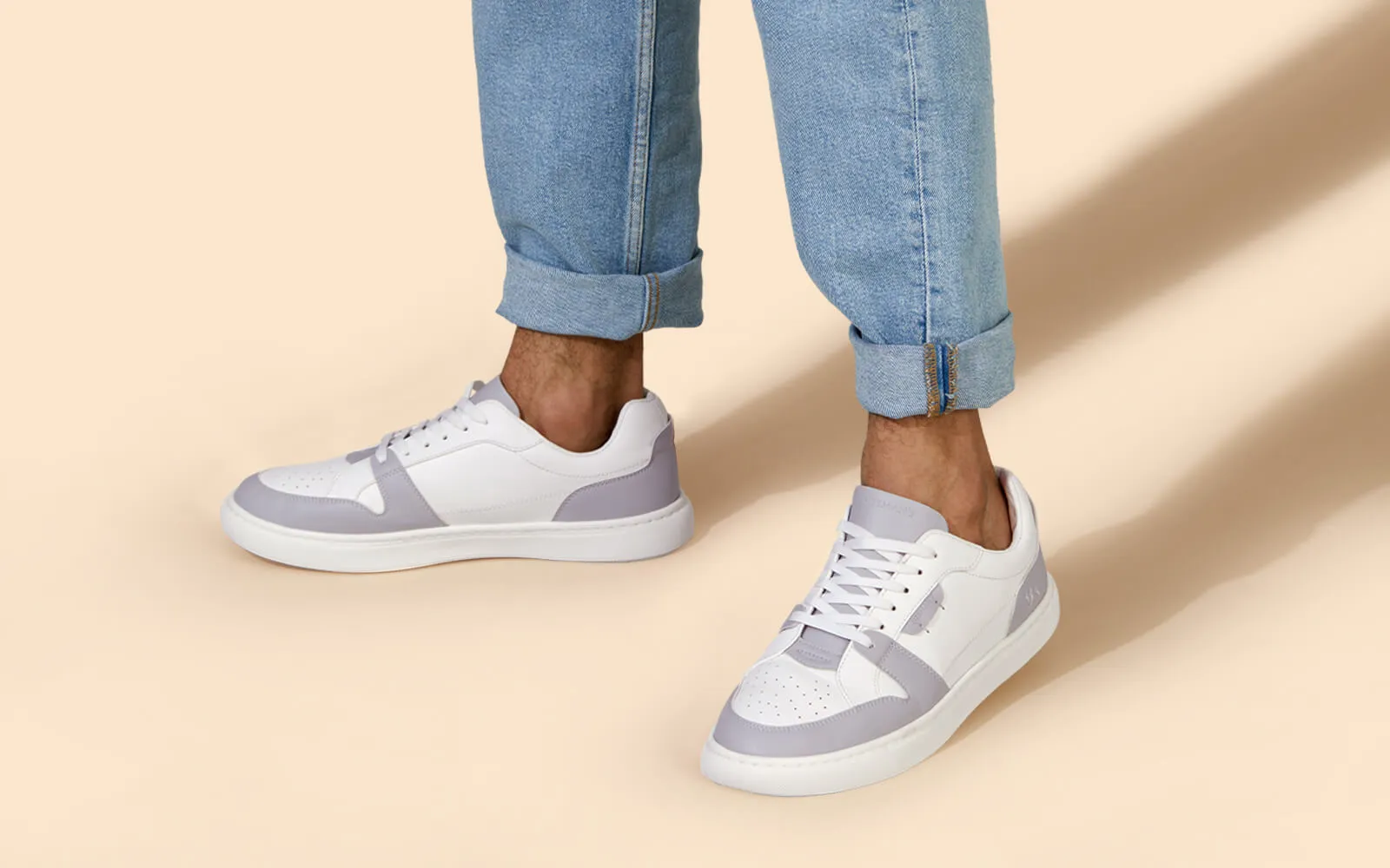 Retro Slick Sneakers : Grey and White