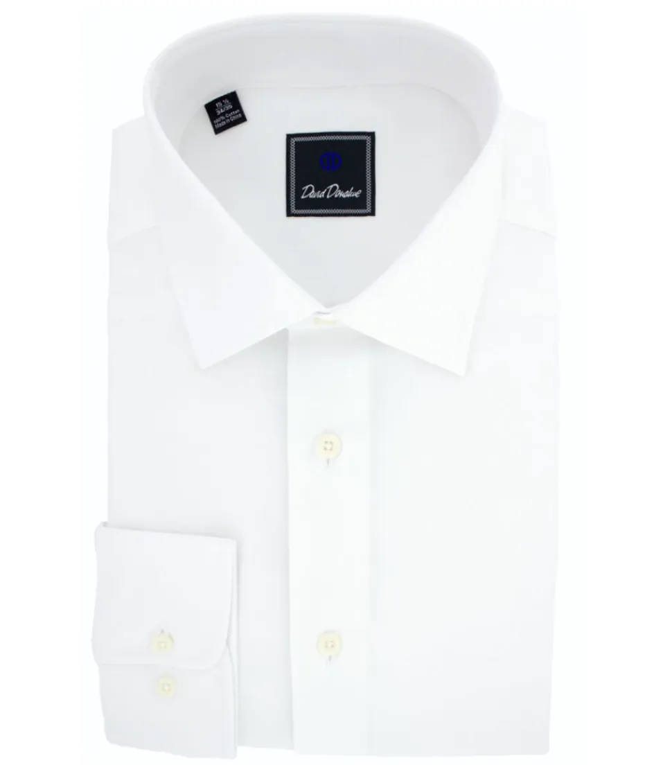 Royal Oxford Barrel Cuff Regular Fit Dress Shirt - Solid White