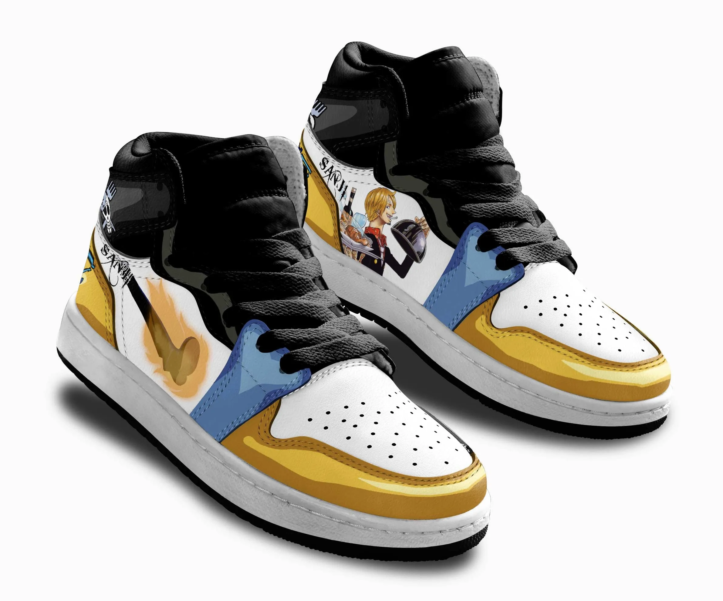 Sanji Kids Sneakers Custom OP Anime Shoes For Kids