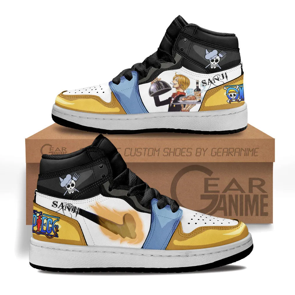 Sanji Kids Sneakers Custom OP Anime Shoes For Kids